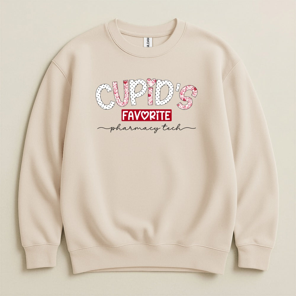 Cupid’s Favorite Pharmacy Tech v2 Sweatshirt & Hoodie