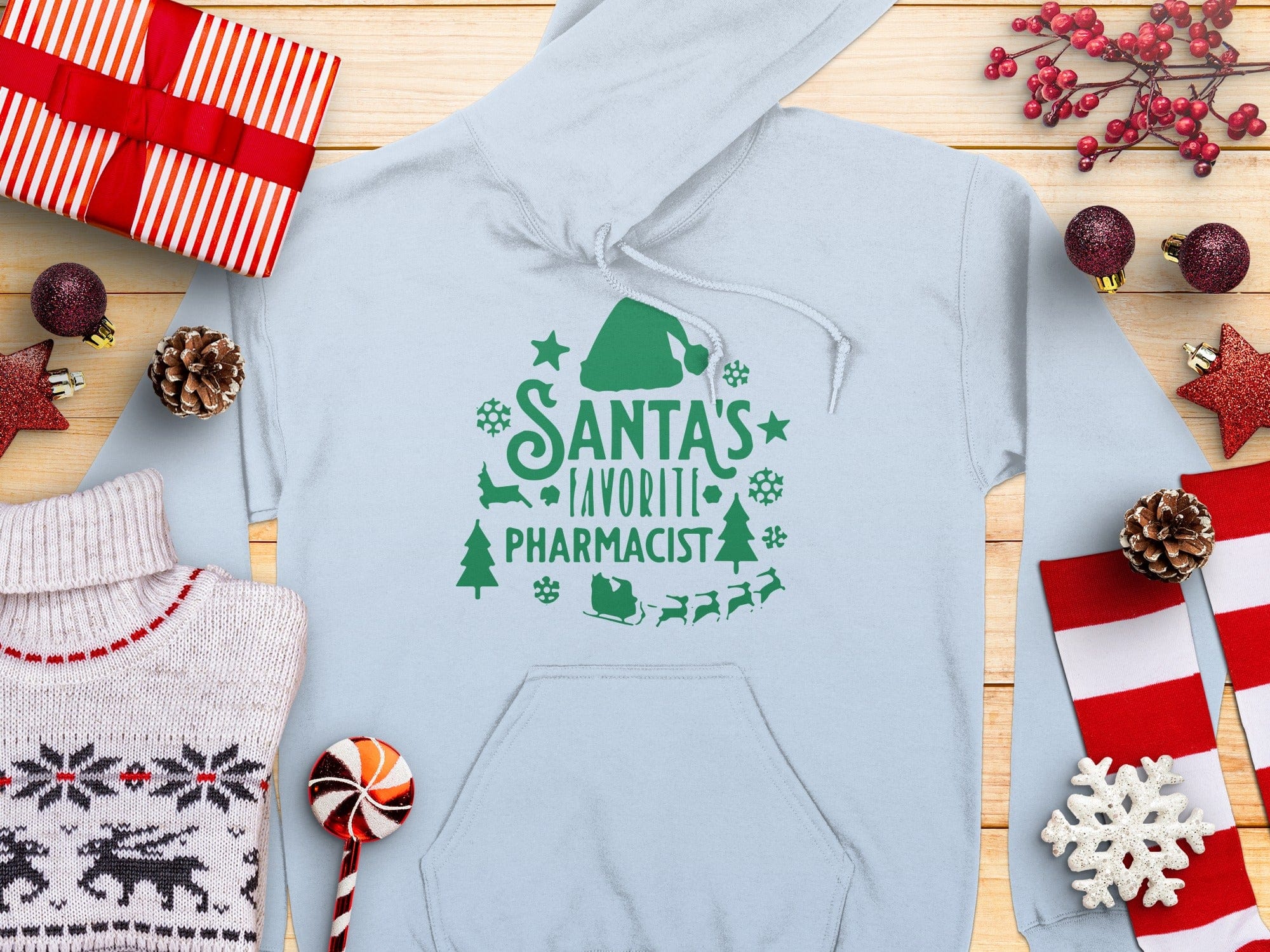 Santa's Favorite Pharmacist Holiday Hoodie