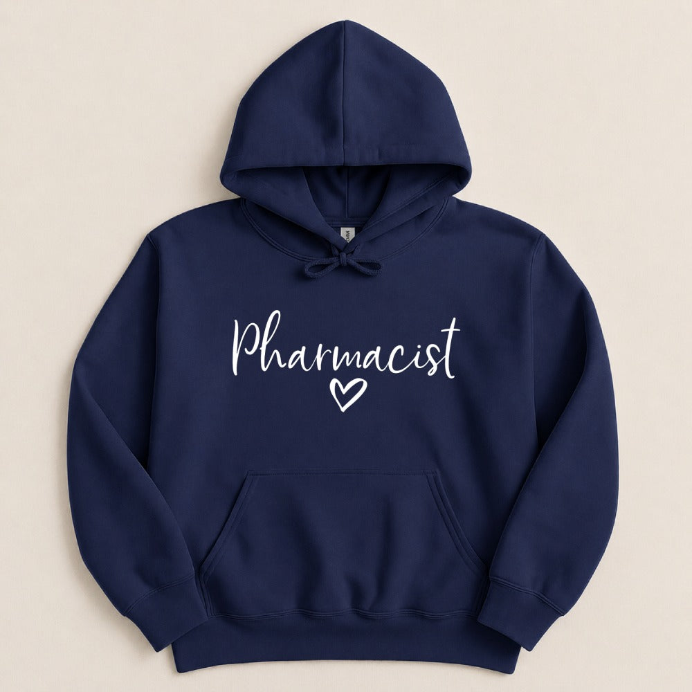 Pharmacist Heart Script Sweatshirt & Hoodie