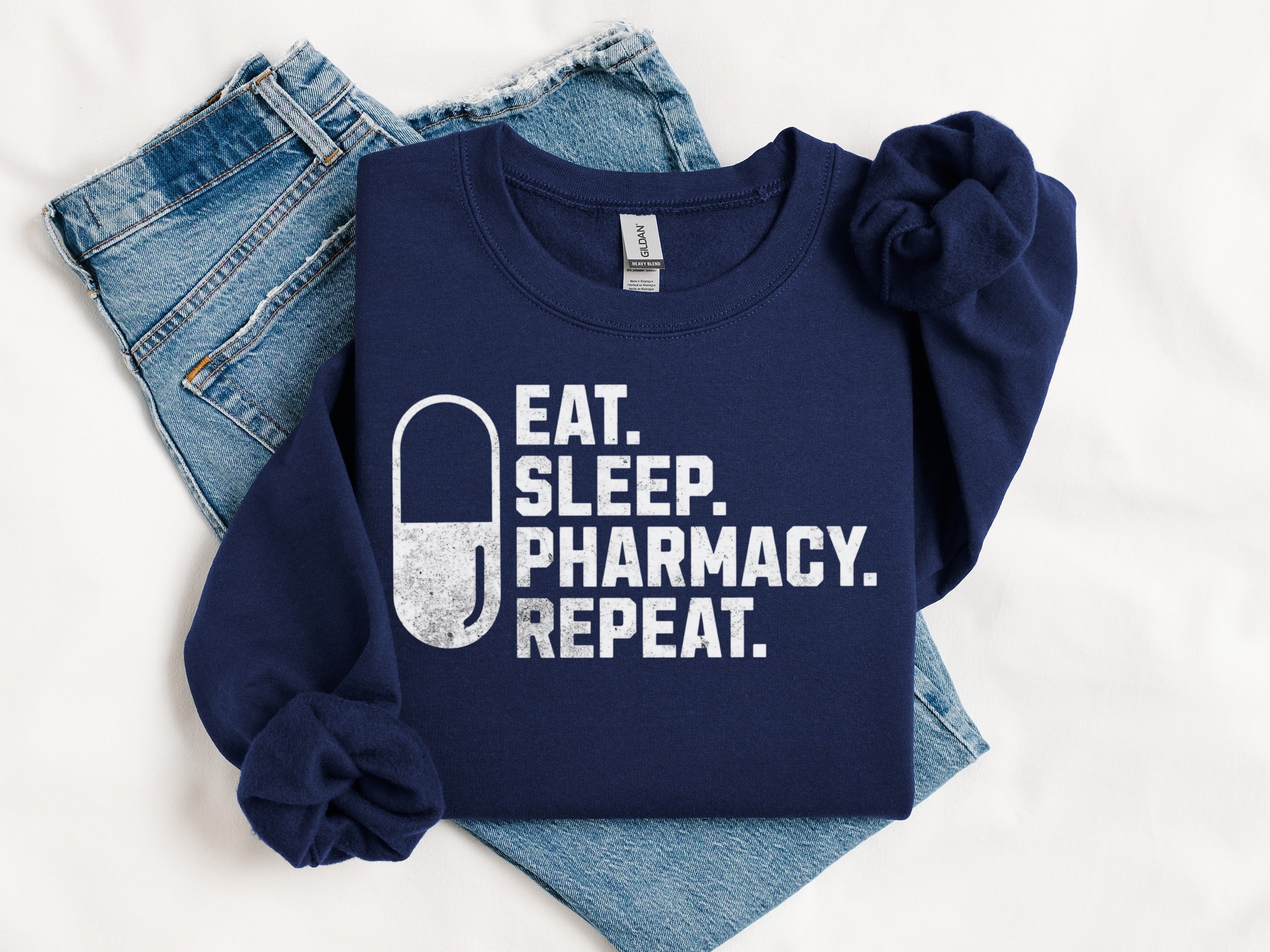 Eat Sleep Pharmacy Repeat Graphic Tee