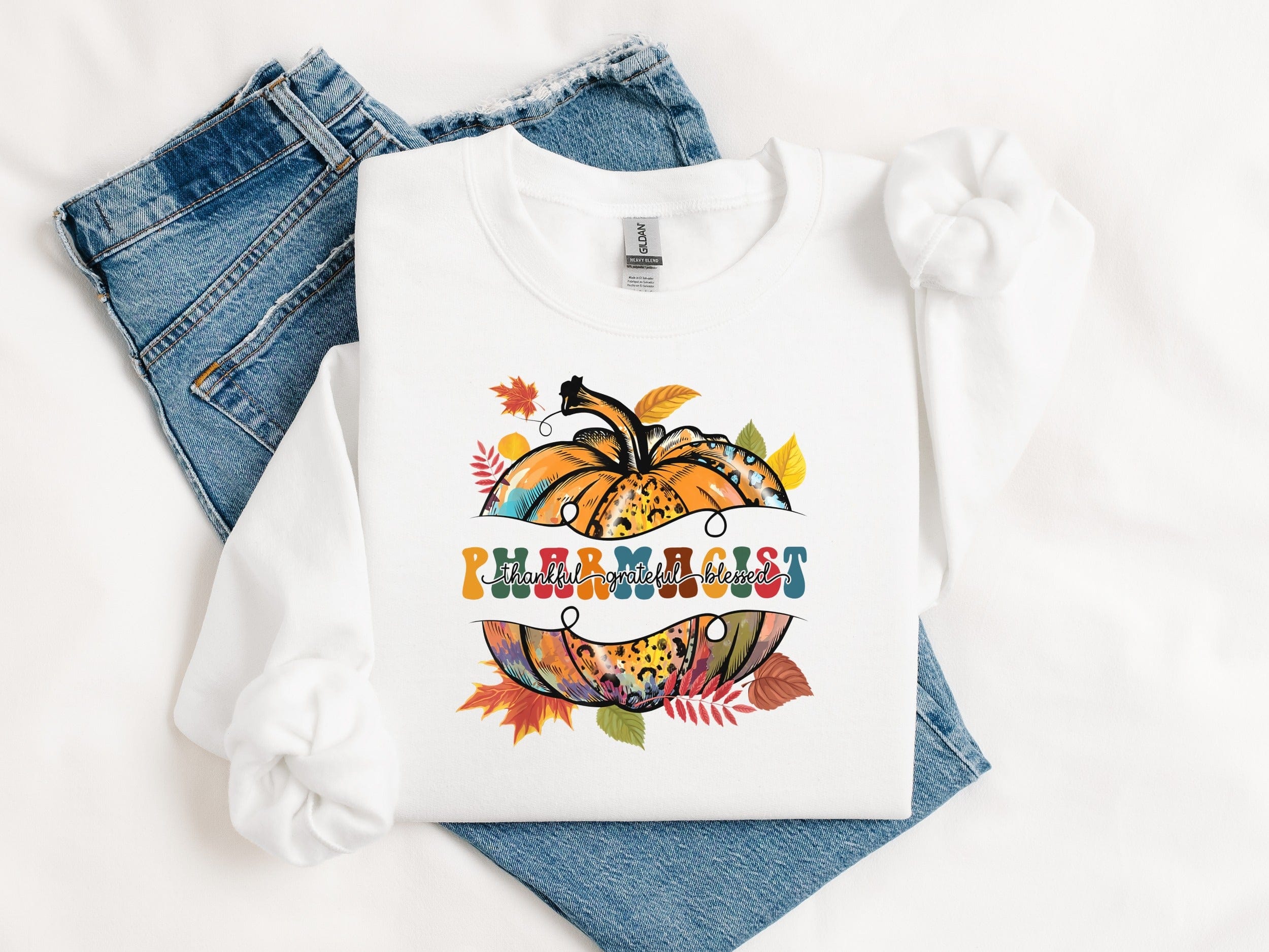 Festive Pumpkin Patch Fall Season Graphic Sweatshirt product