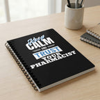 Black spiral notebook with "Keep Calm and Trust Your Pharmacist" text.