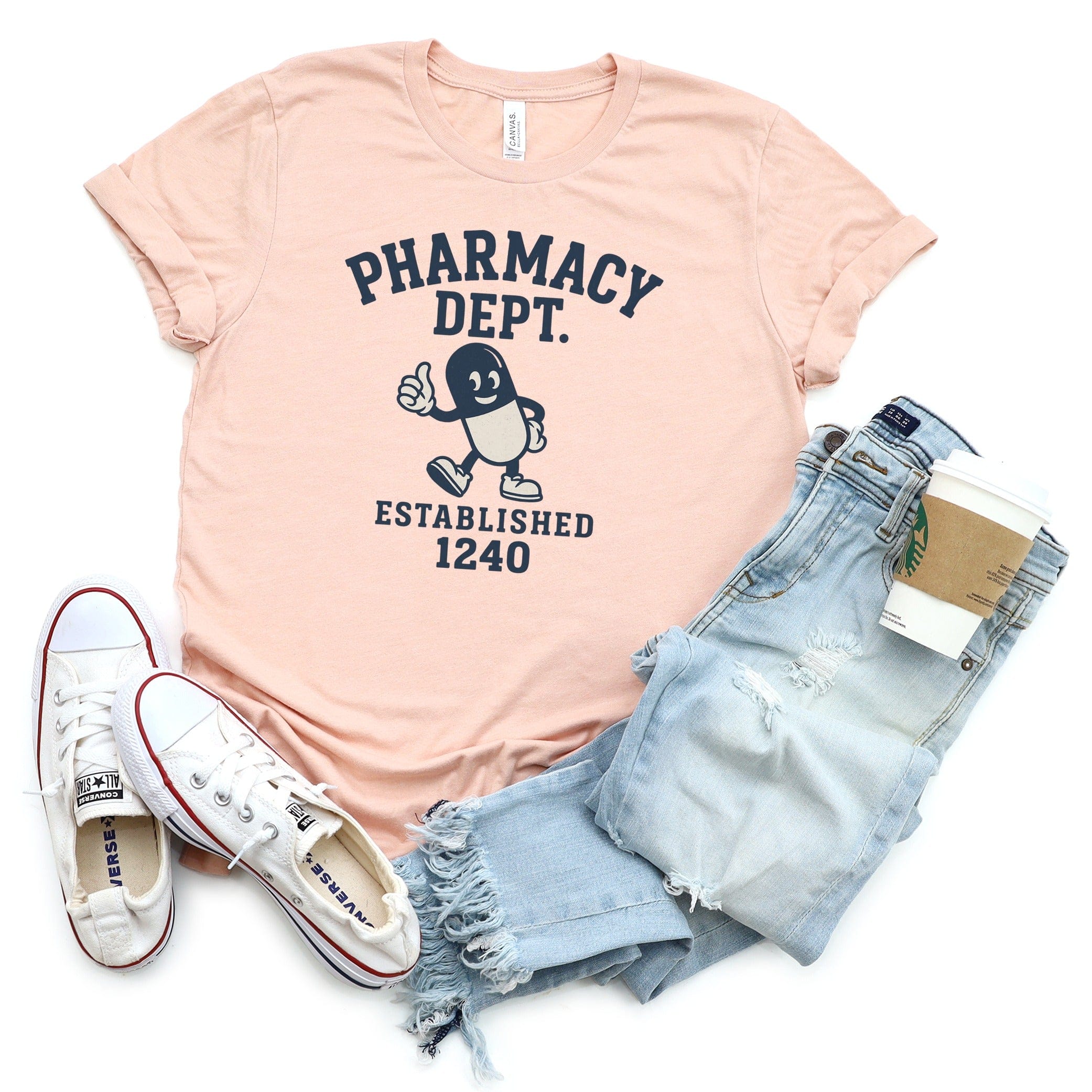 Pharmacy Dept Established 1240 Graphic T-shirt product type
