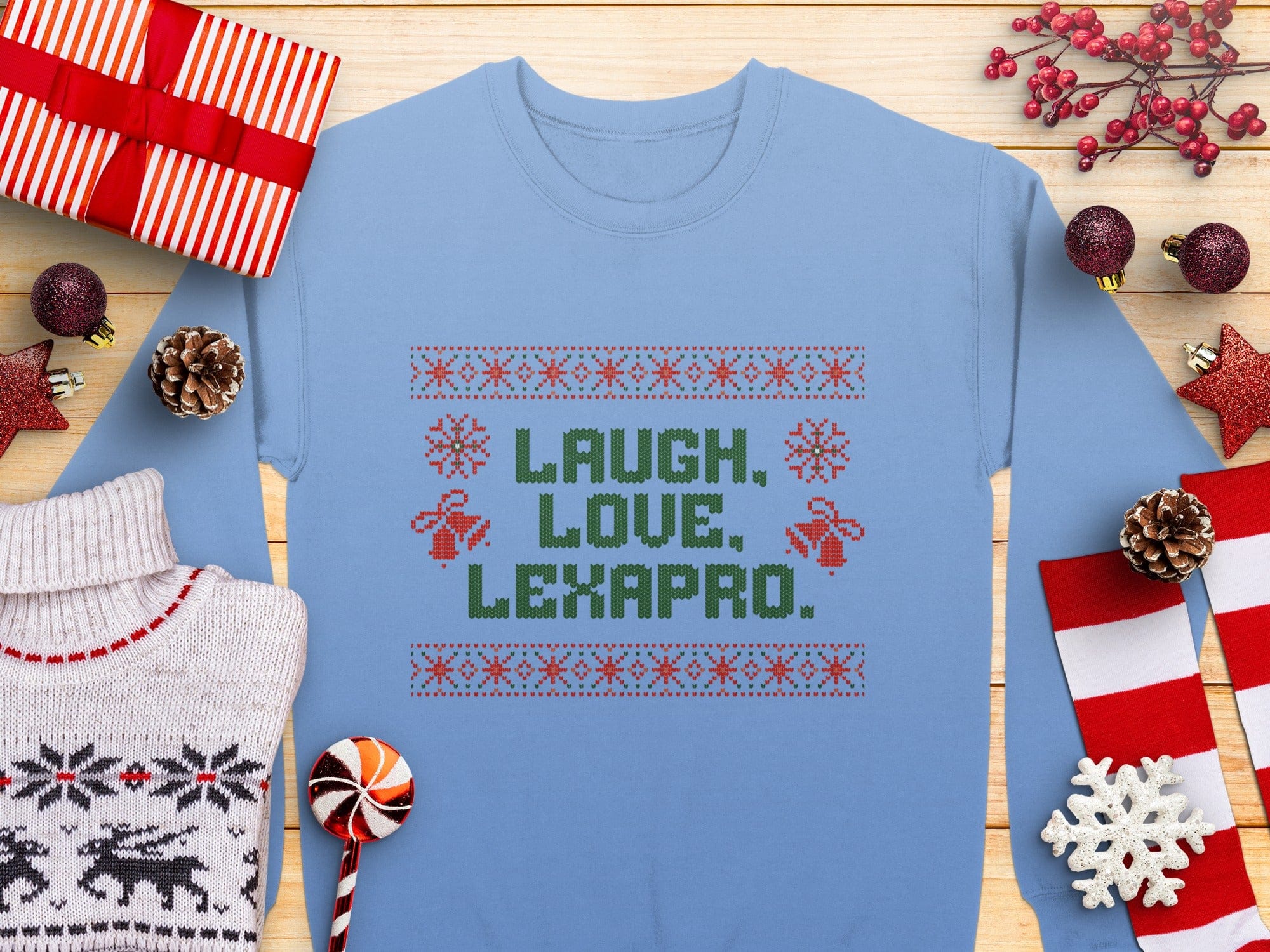Laugh Love Lexapro Ugly Christmas Sweater product