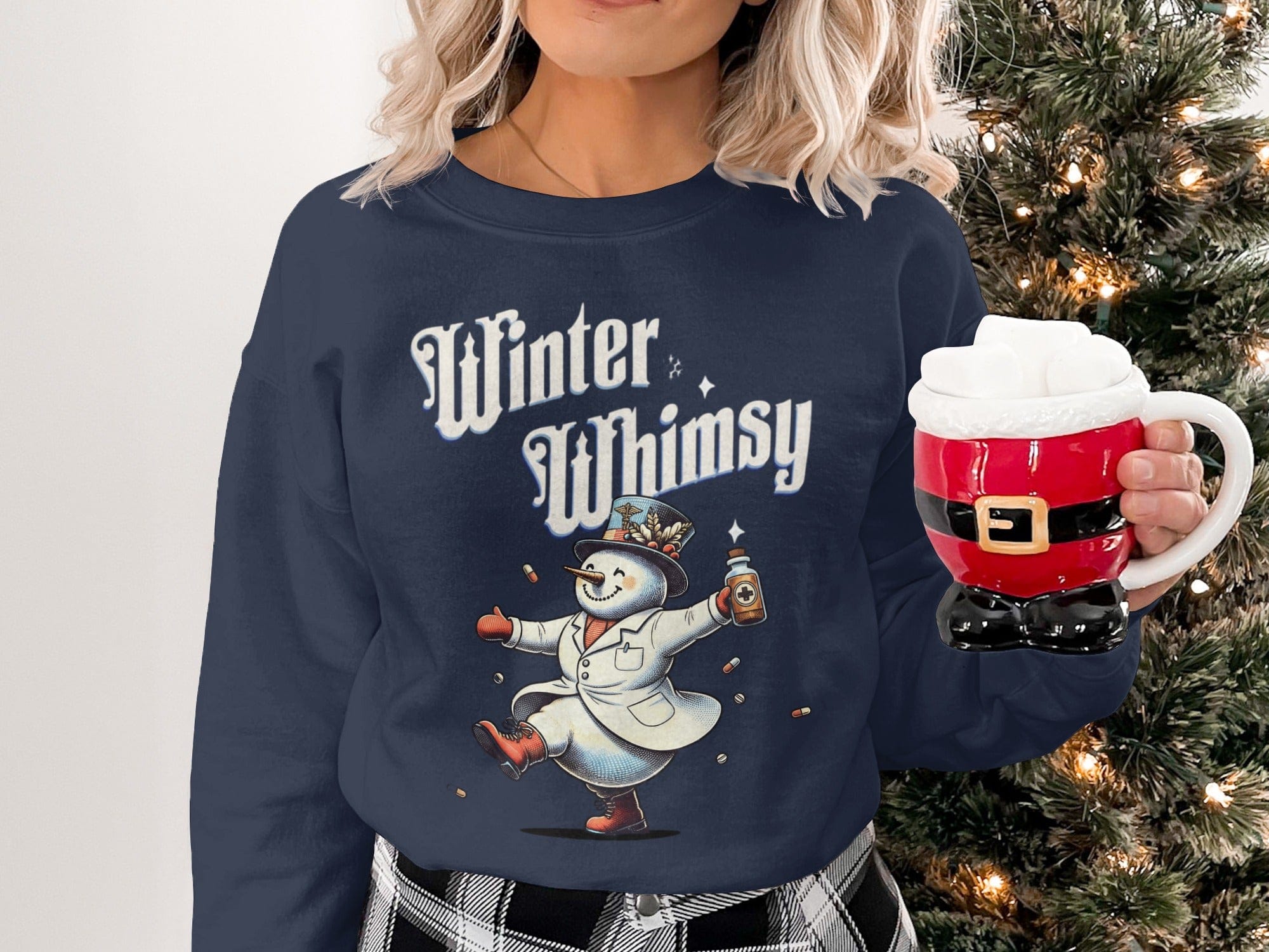 Winter Whimsy Graphic Long Sleeve Pullover