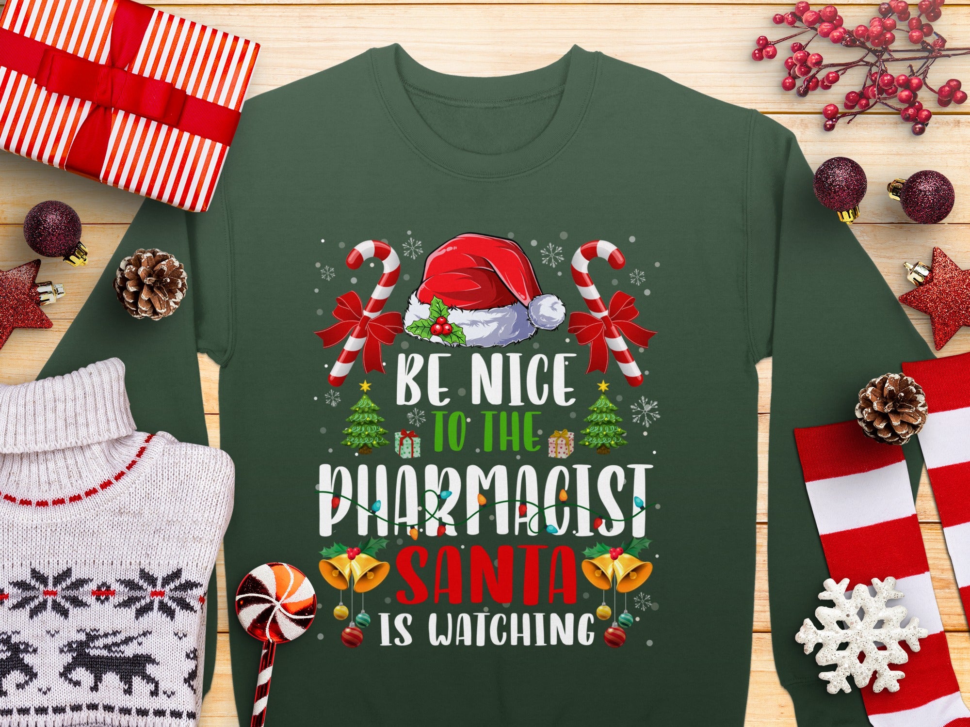Be Nice To The Pharmacist Santa Is Watching product