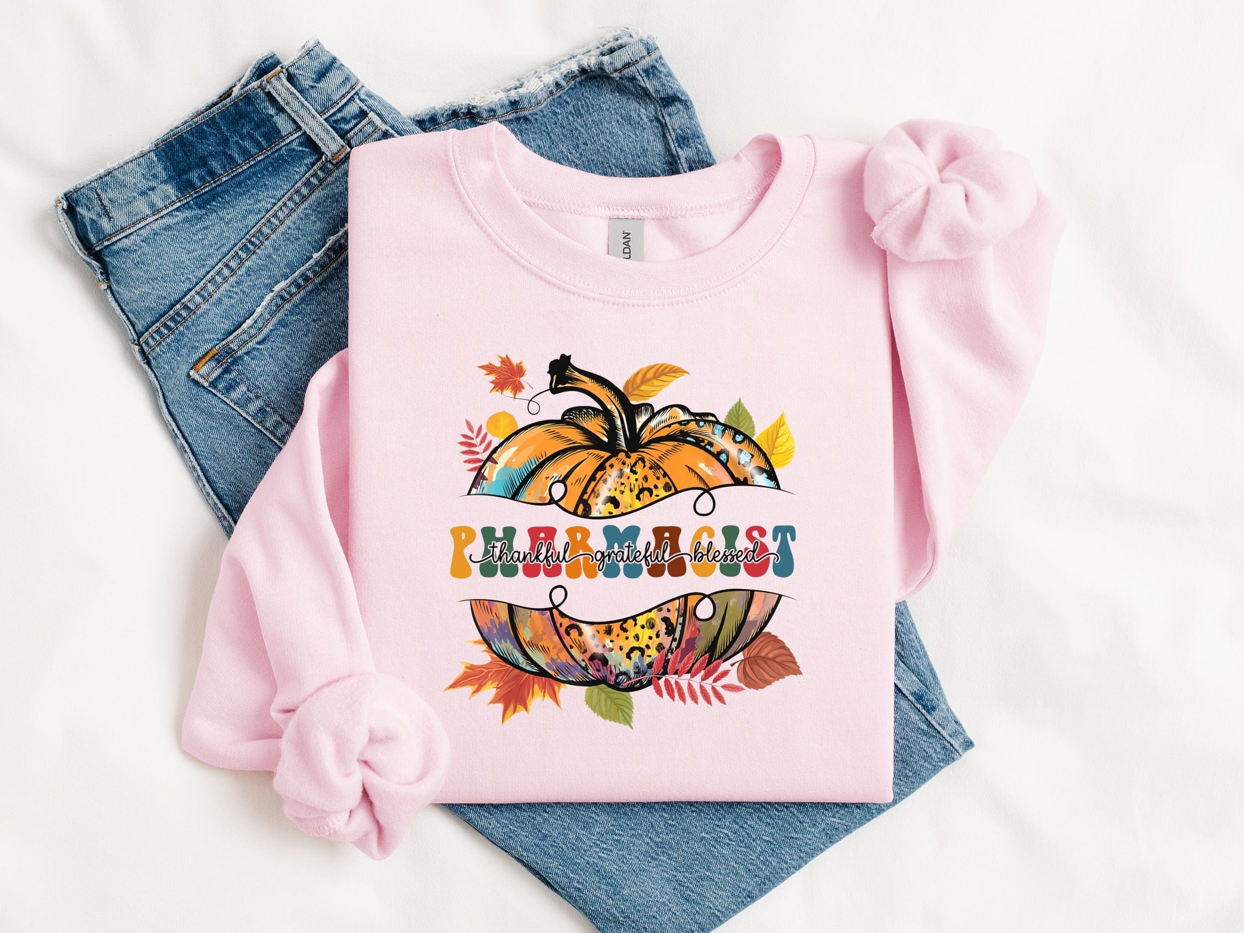Pink Pumpkin Thanksgiving Blessed Sweatshirt product type