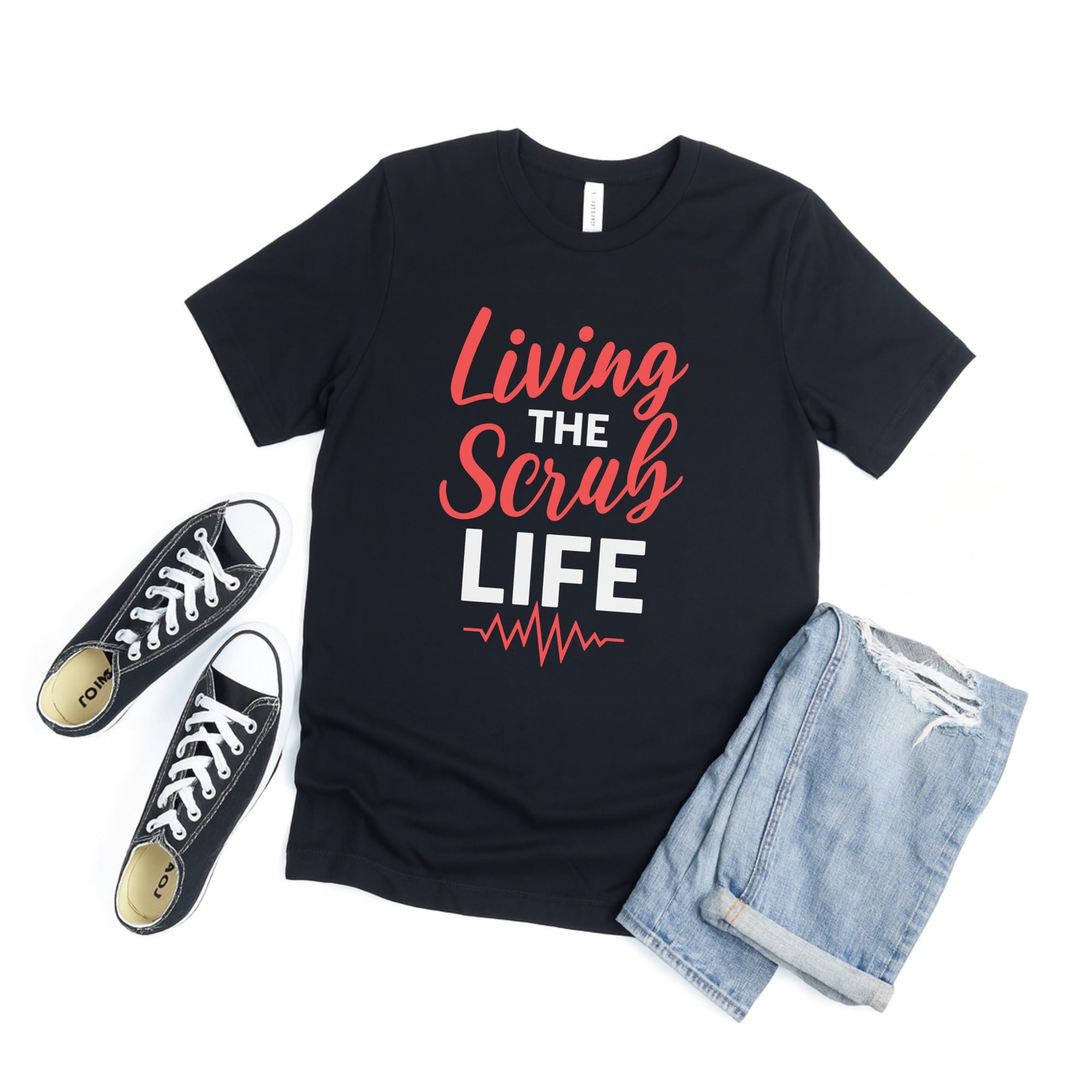 Living the Scrub Life Graphic Tee for Comfortable Style