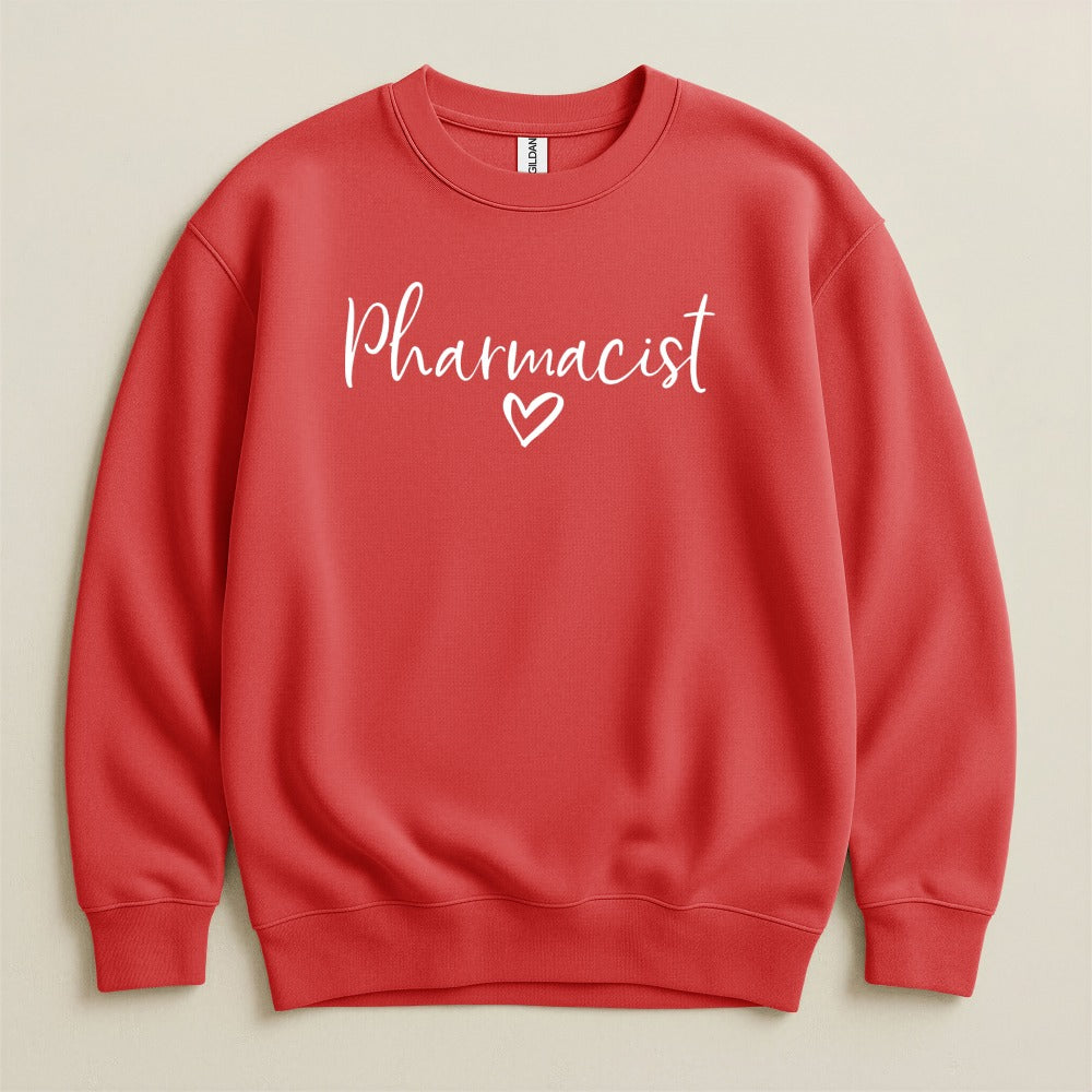 Pharmacist Heart Script Sweatshirt & Hoodie