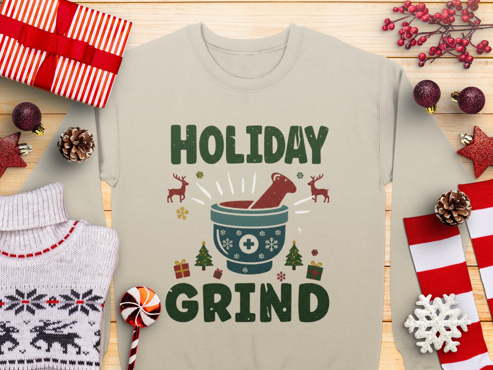 Holiday Grind Festive Sweatshirt for the Holidays
