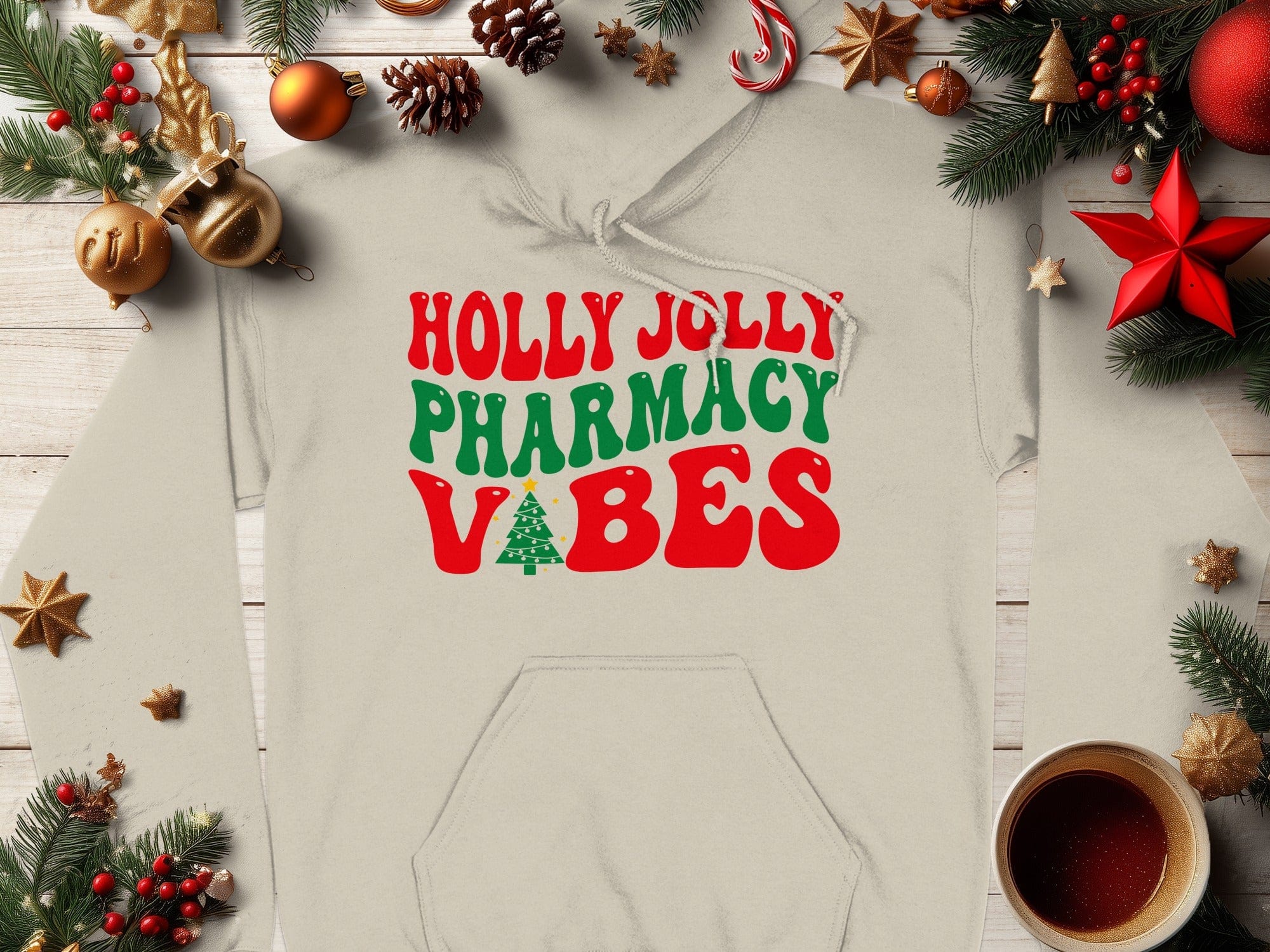 Holly Jolly Pharmacy Vibes Festive Hooded product