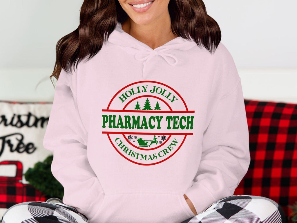 Holly Jolly Pharmacy Tech Christmas Crew Hoodie