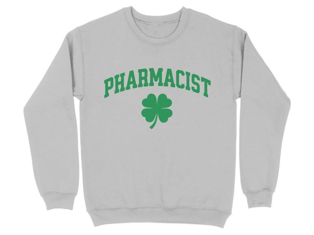 Pharmacist Shamrock (Green Text) Sweatshirt & Hoodie