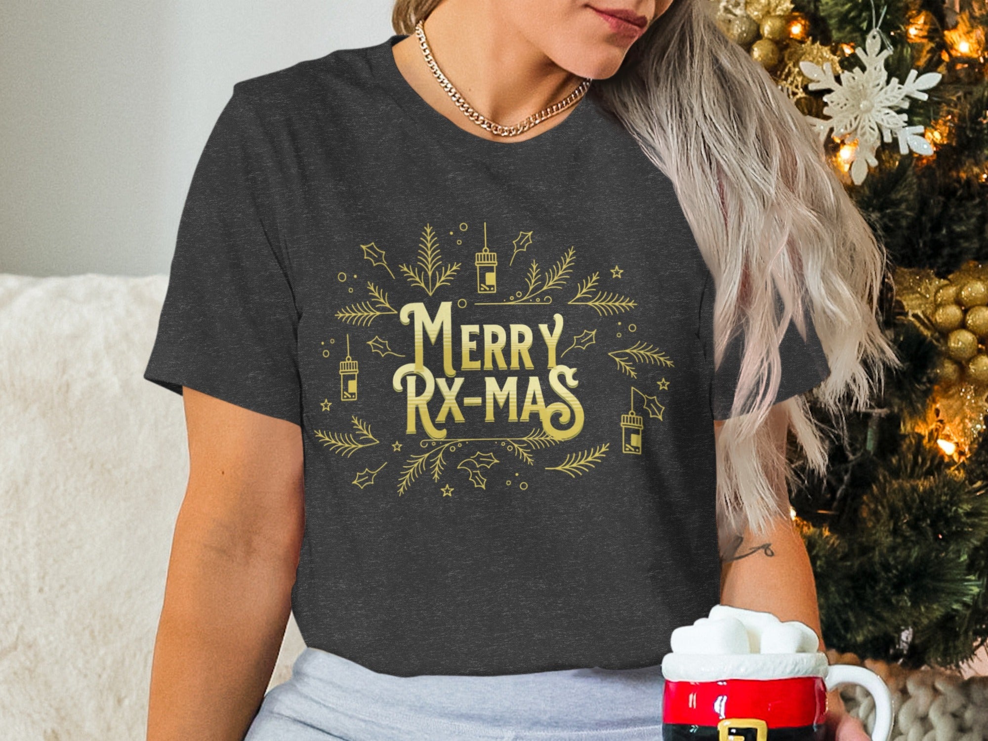 Merry Rx-Mas Screen Print Graphic Tee