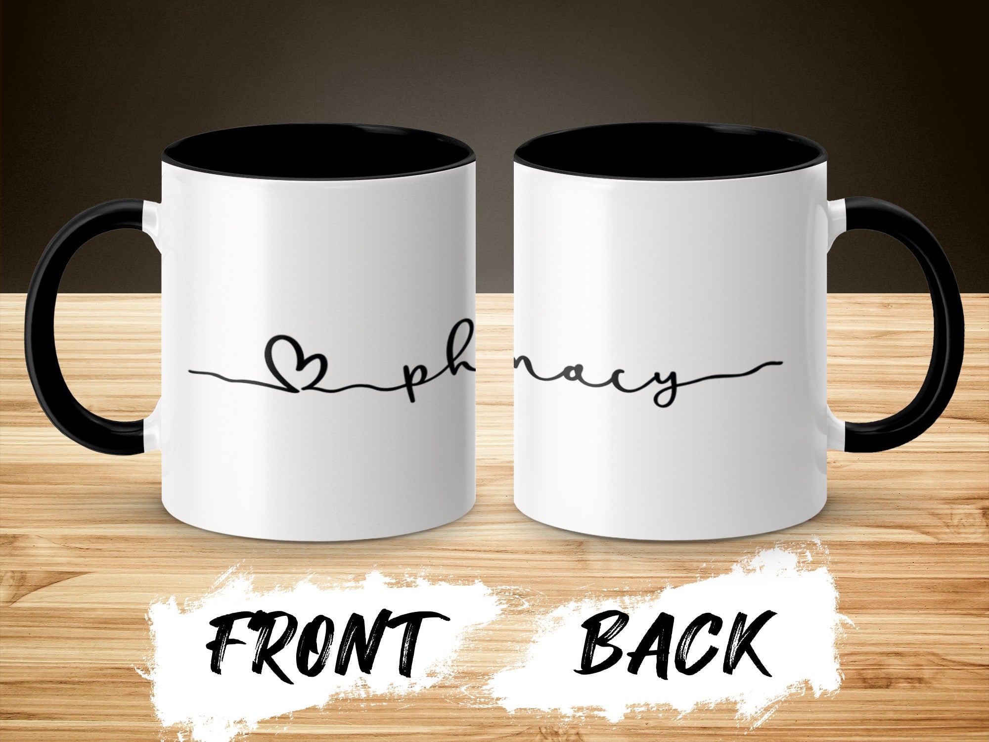 Personalized Heart Design Custom Name Mug