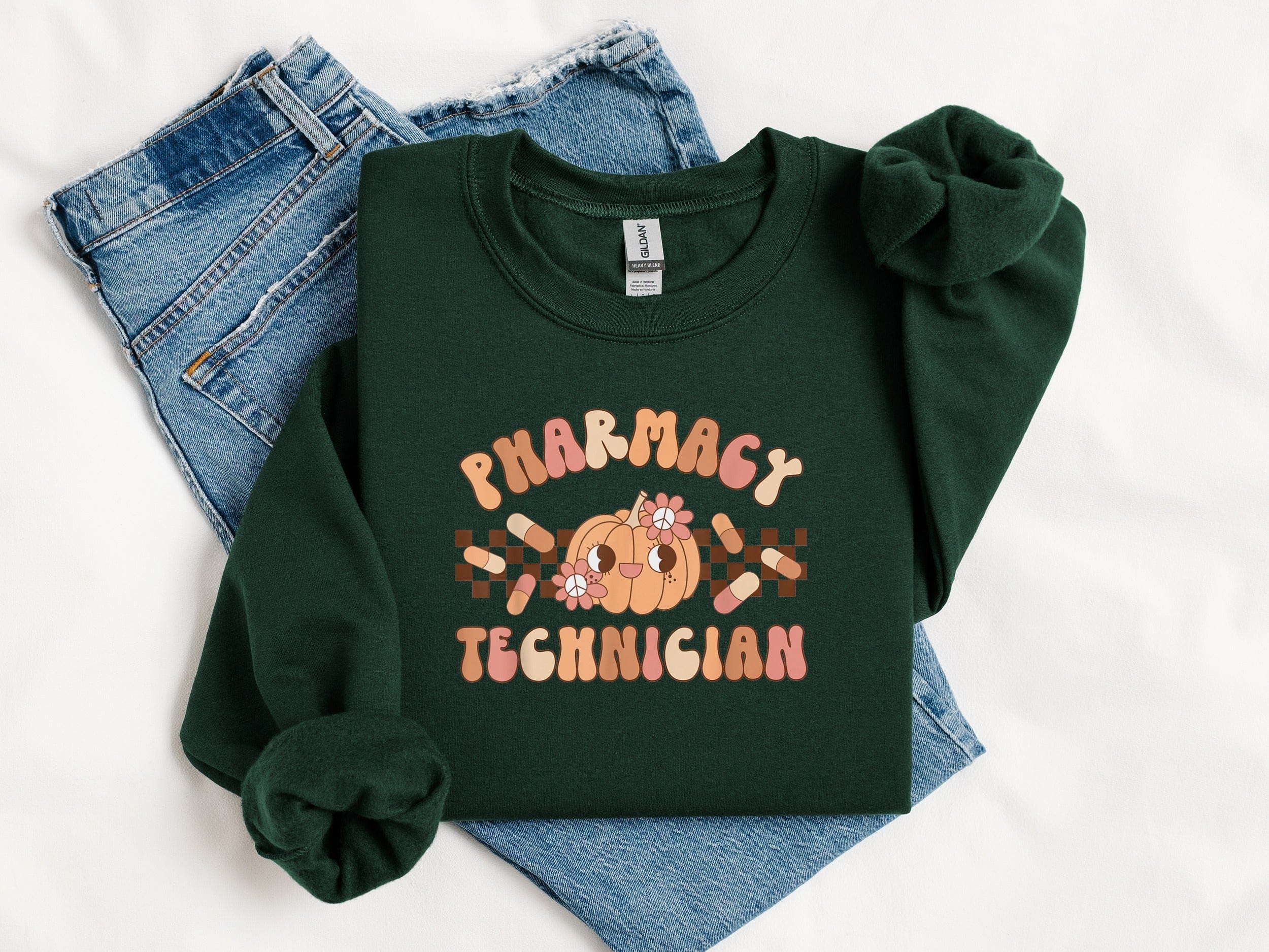 Pharmacy Technician Cute Cartoon Graphic Sweatshirt Product