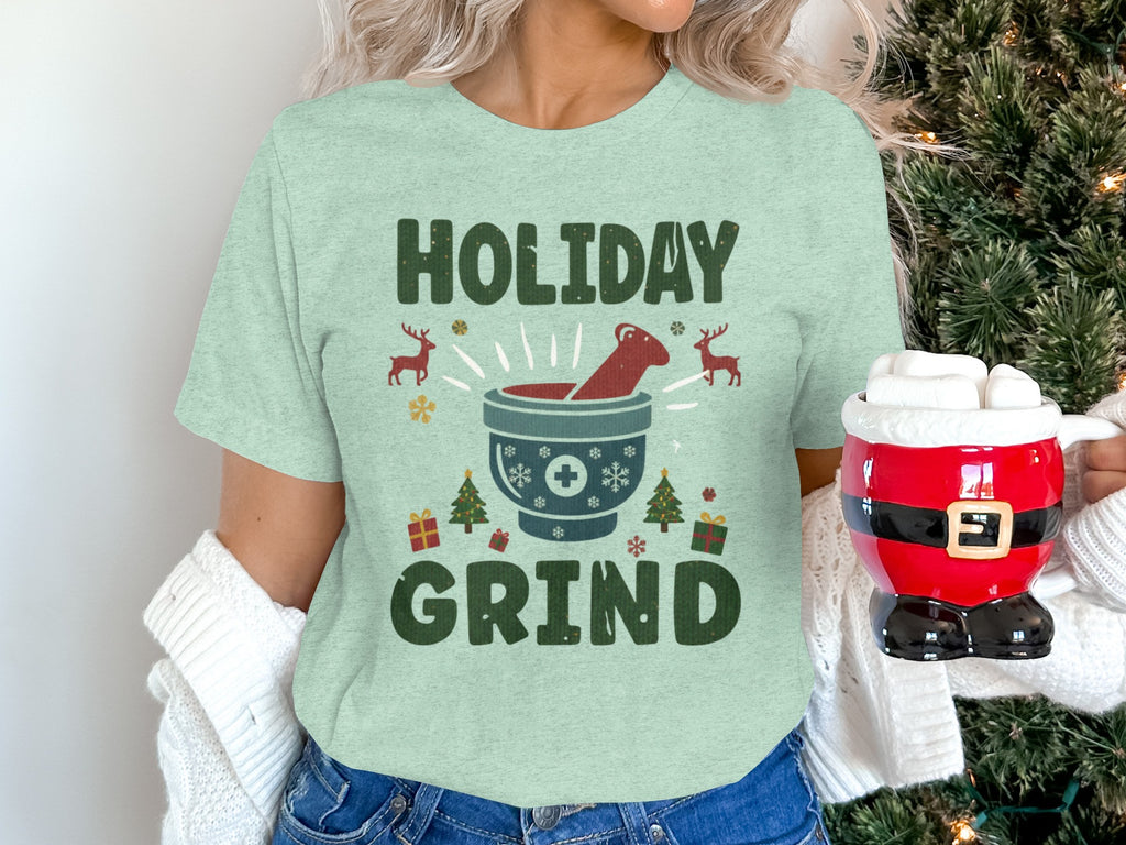 Holiday Grind Graphic Tee Festive T-shirt for Christmas