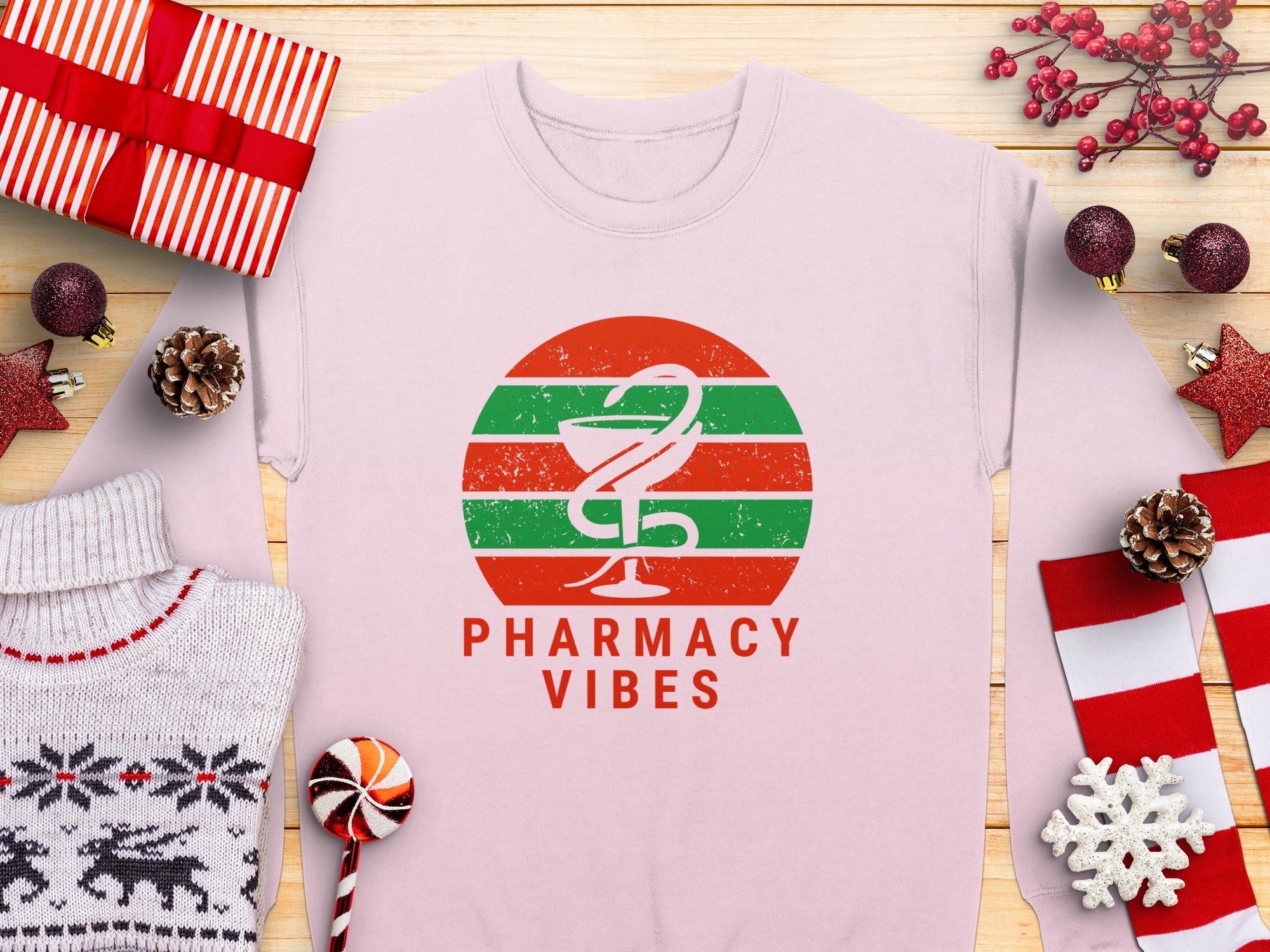 Pharmacy Vibes Festive Holiday Apparel product type