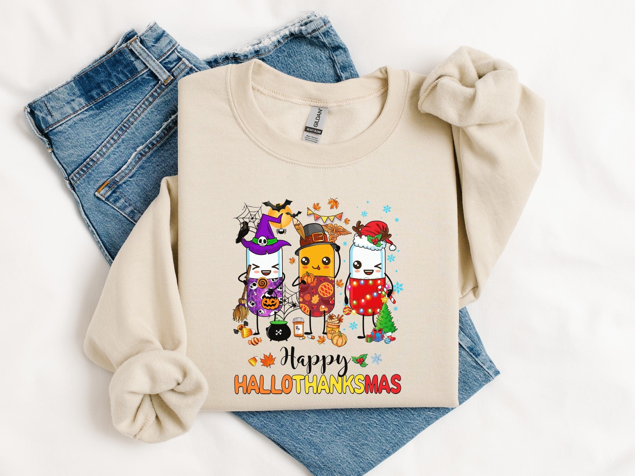 Happy Hallothanksmas Themed Sweatshirt product