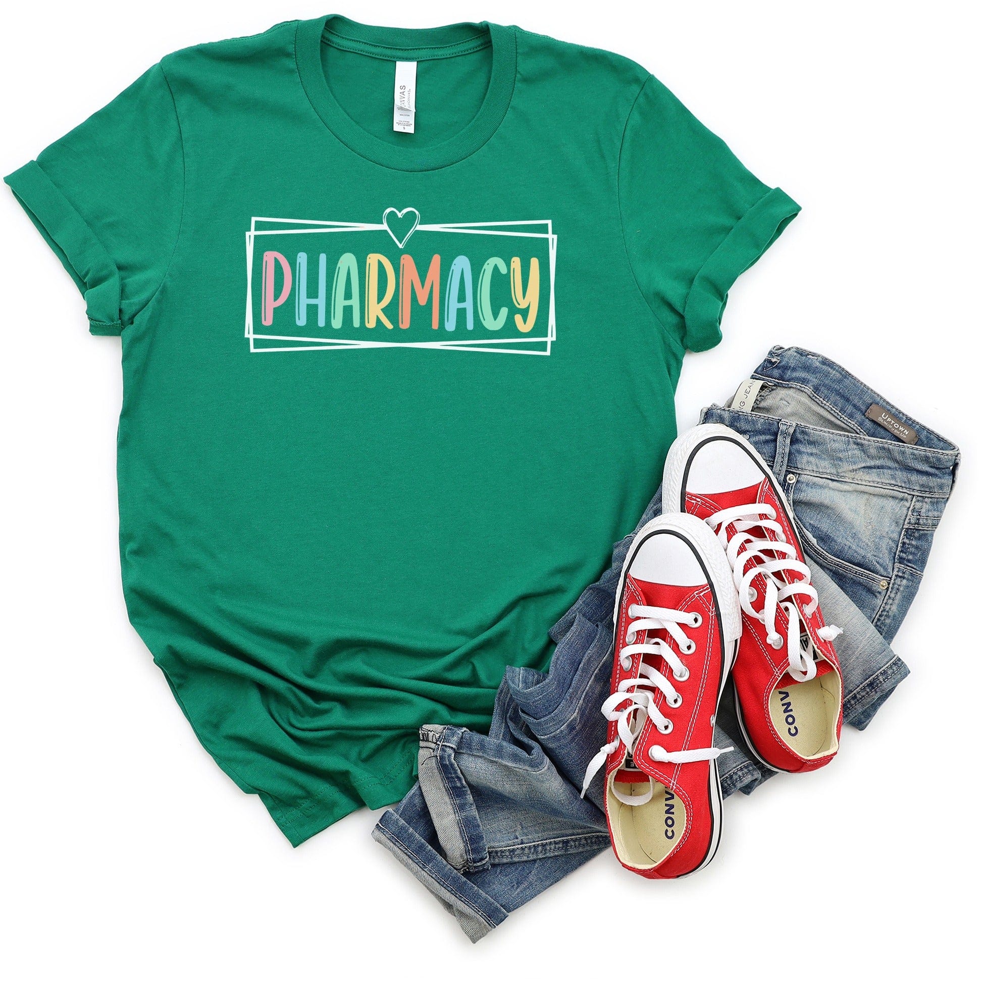 Colorful Pharmacy Graphic T-Shirt Product Type