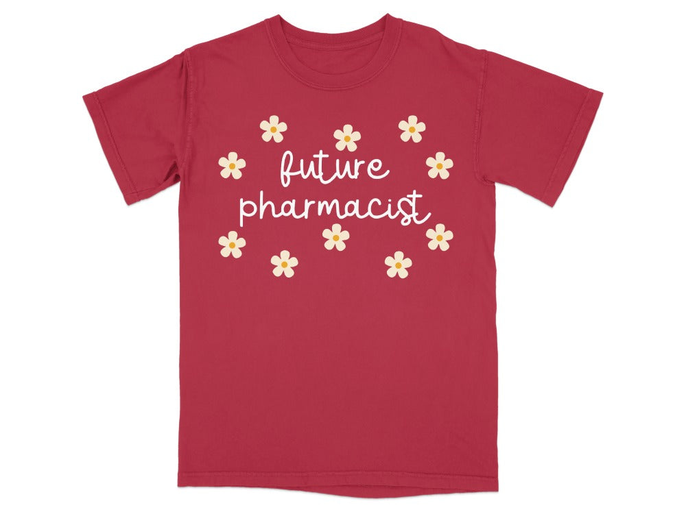 Future Pharmacist Floral Script Tee