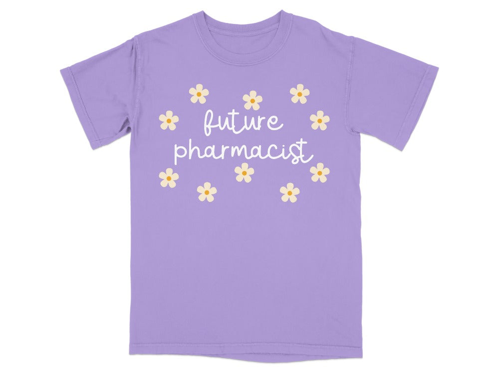 Future Pharmacist Floral Script Tee