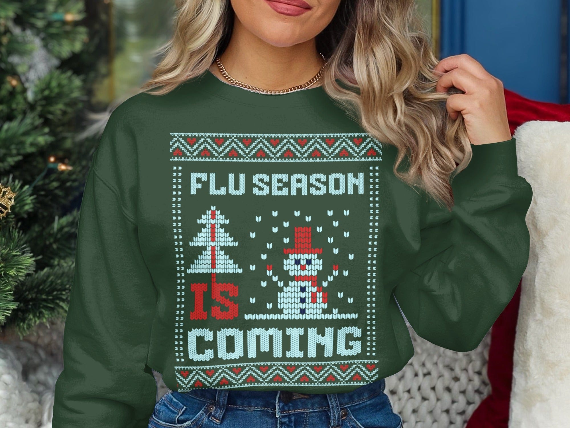 Flu Season Is Coming Ugly Christmas Sweater product