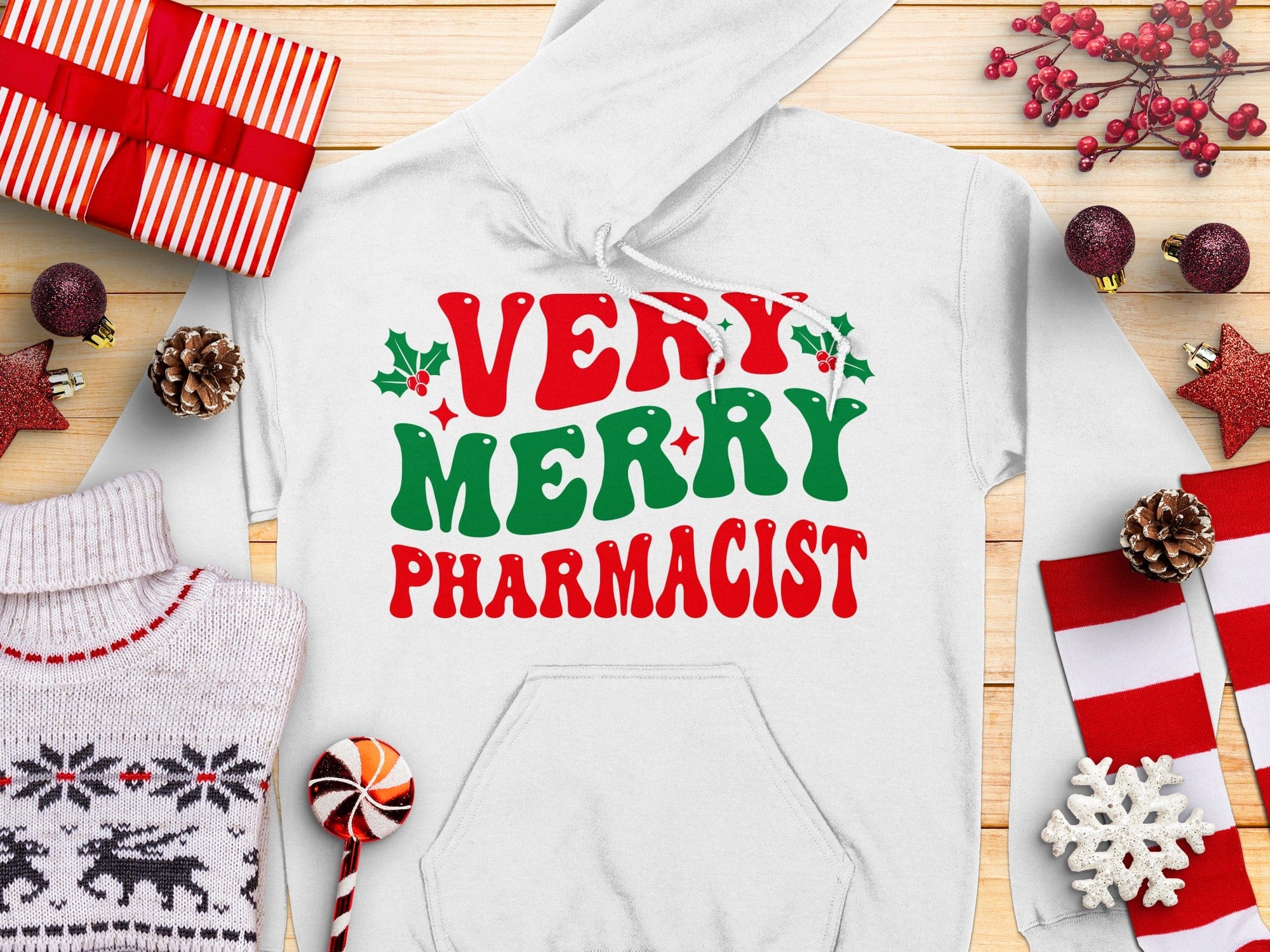 Very Merry Pharmacist Christmas Hoodie Product
