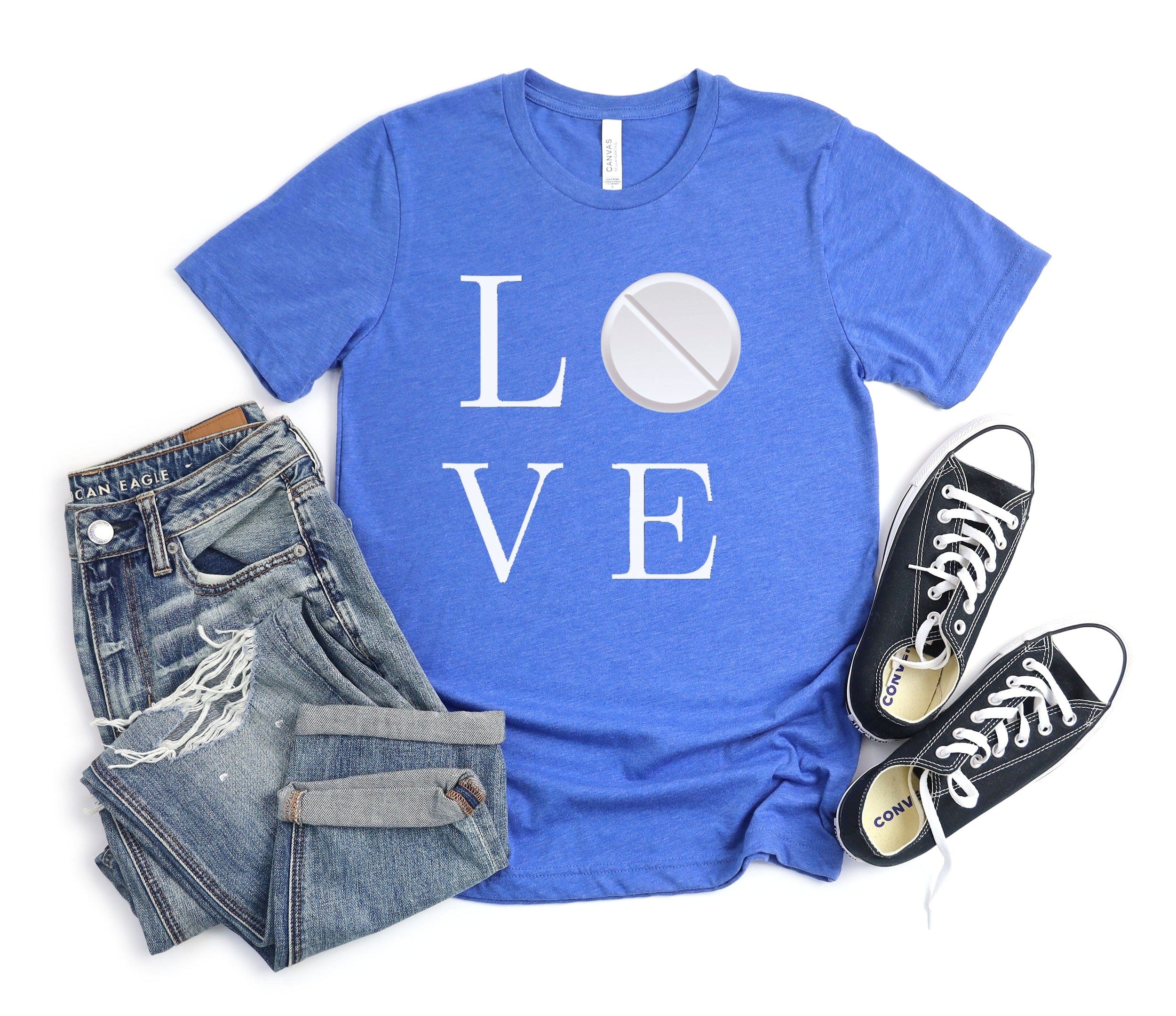 Blue Love Printed Short Sleeve T-Shirt Casual product type