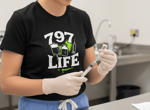 797 Life Tee - Adverse Reactions - Pharmacy Apparel for Pharmacists, Techs & Students