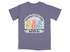 Three Peeps bunnies wearing pharmacist outfits on a Pharmacy Peep Show t-shirt.