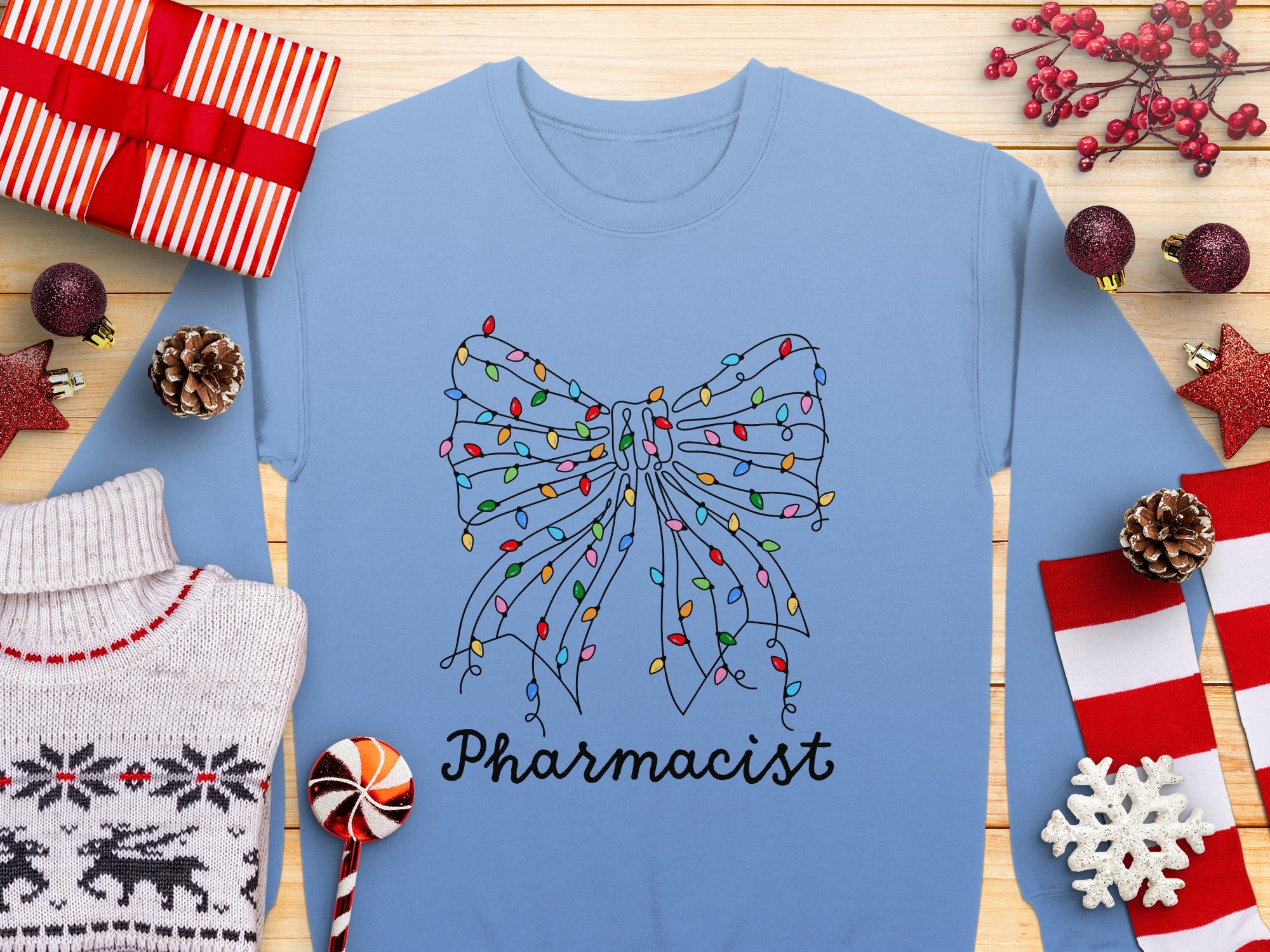 Festive Pharmacist Holiday Lights Sweatshirt Product