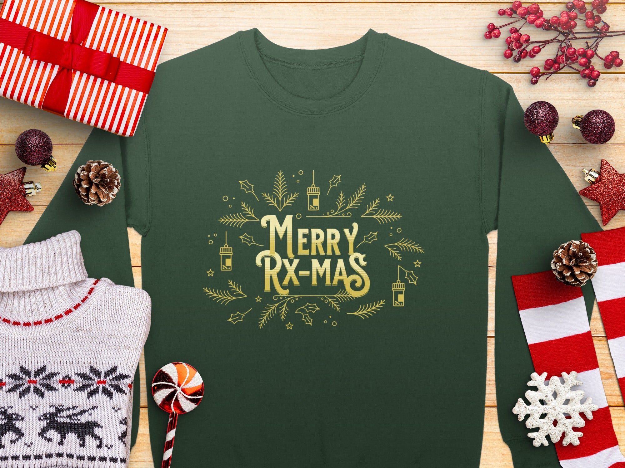 Merry Rx-Mas Festive Green Sweatshirt product