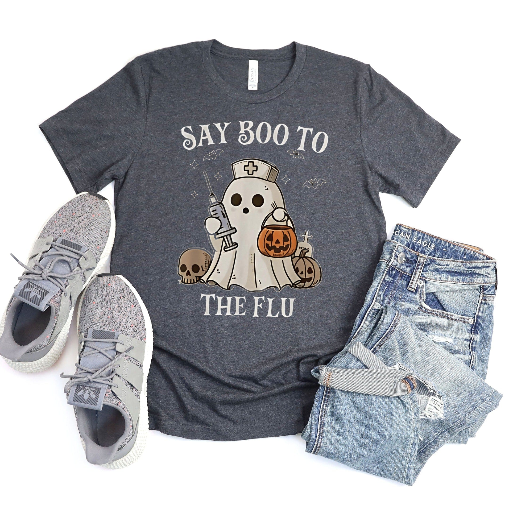 Say Boo To The Flu Fun Slogan Graphic Tee product