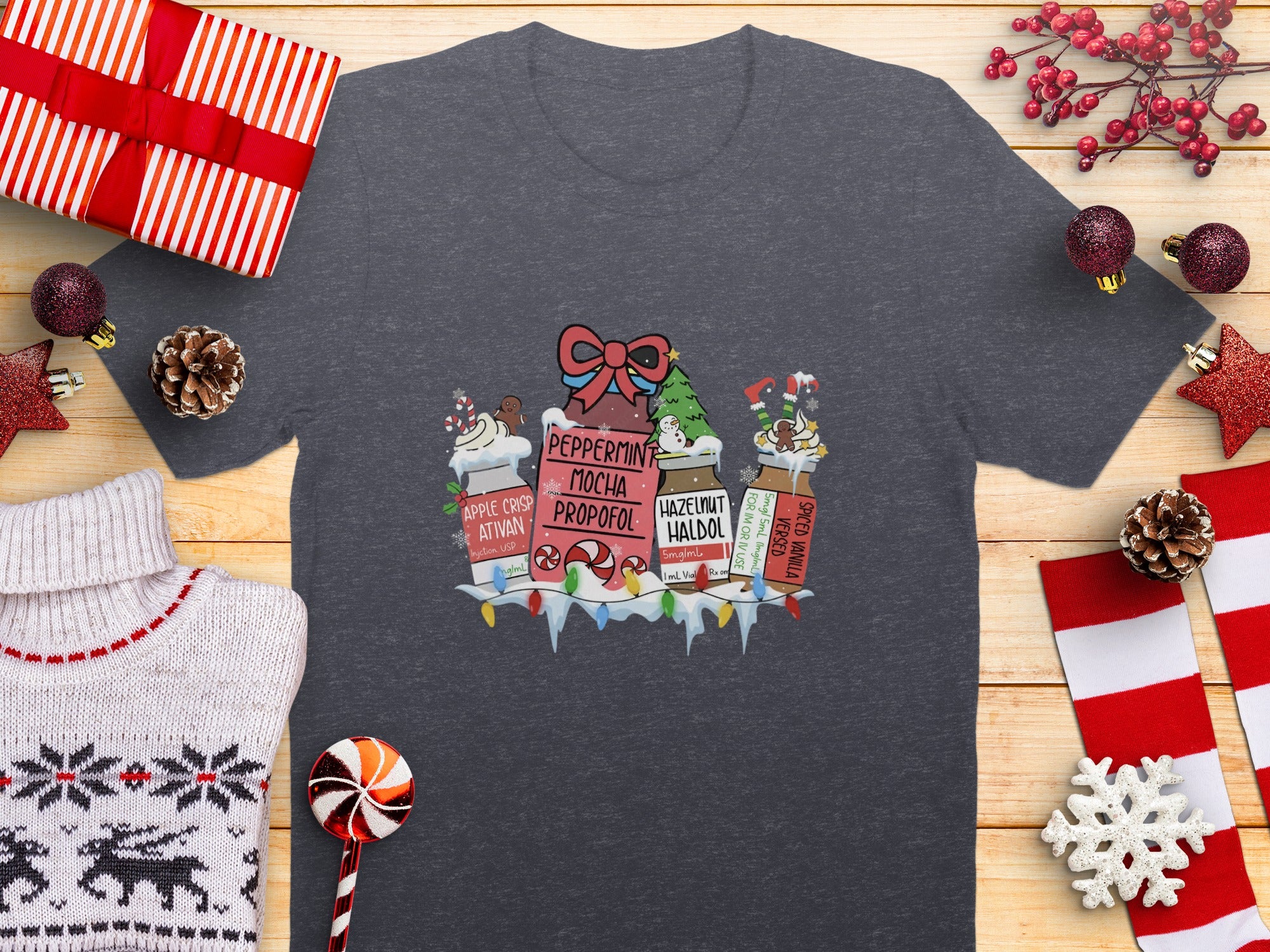Peppermint Mocha Coffee Christmas T-shirt product