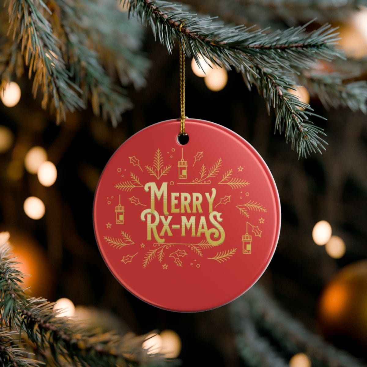 Merry Rx-Mas Holiday Tree Hanging Ornament