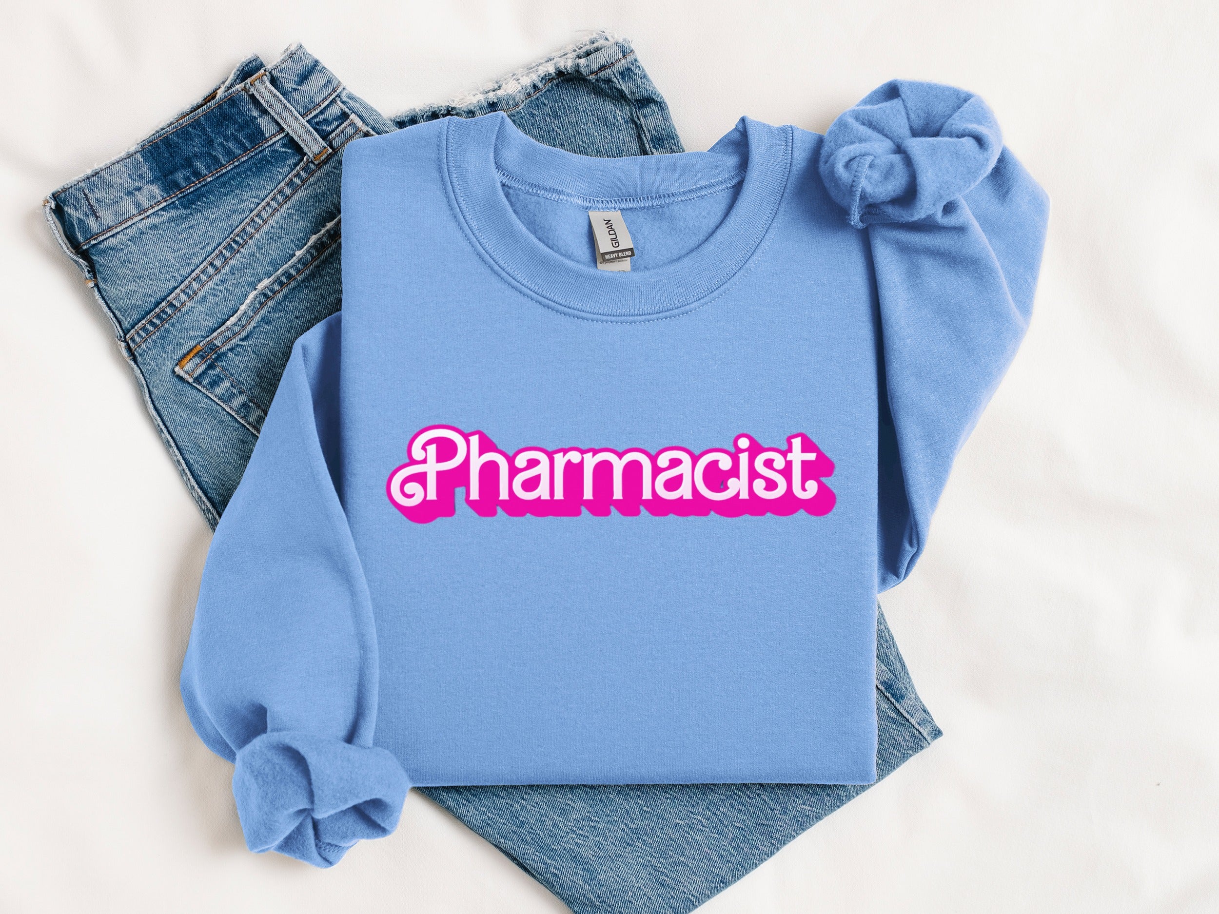 Cute Pharmacist Graphic Design on Cozy Sweatshirt