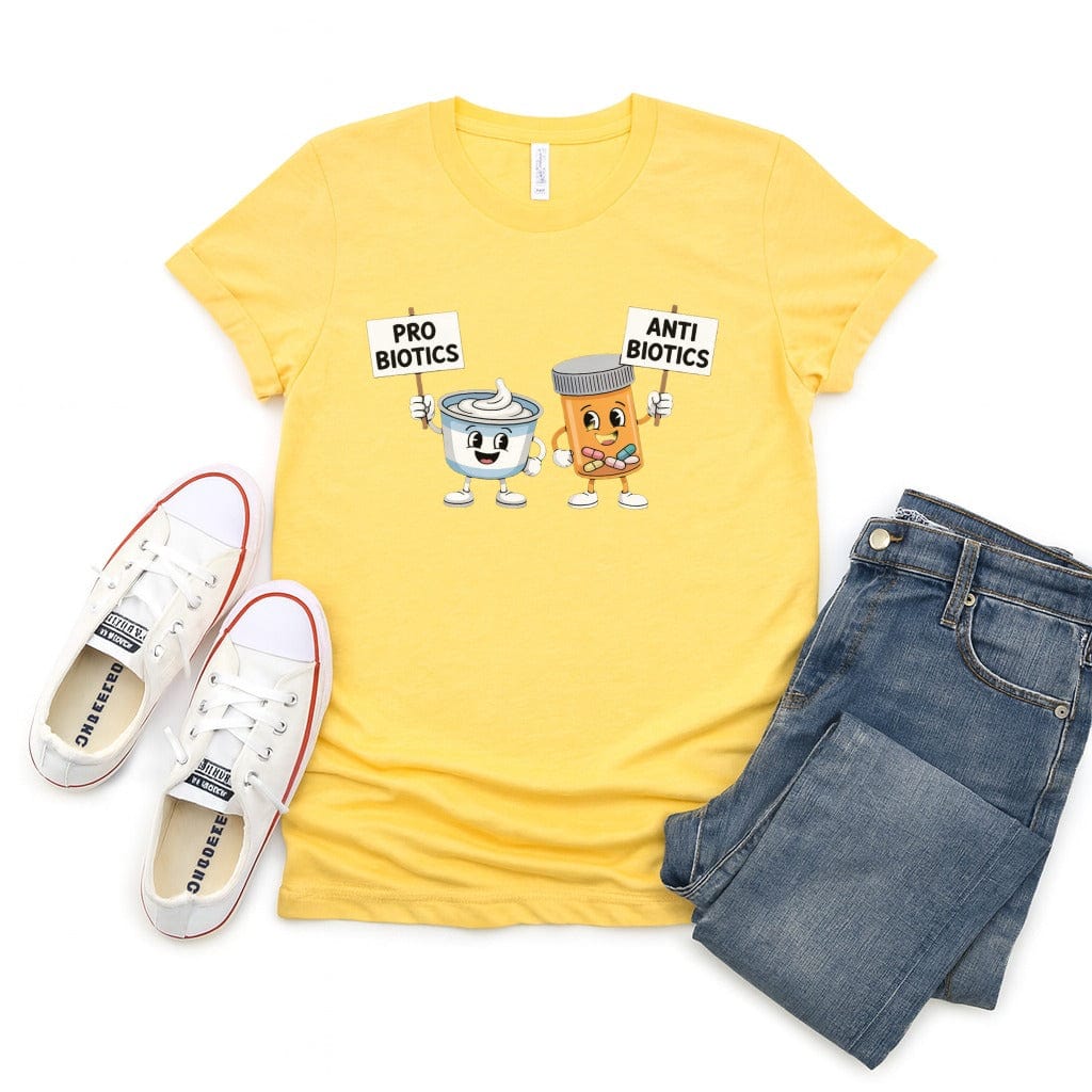 Funny Probiotics vs Antibiotics Graphic T-Shirt product