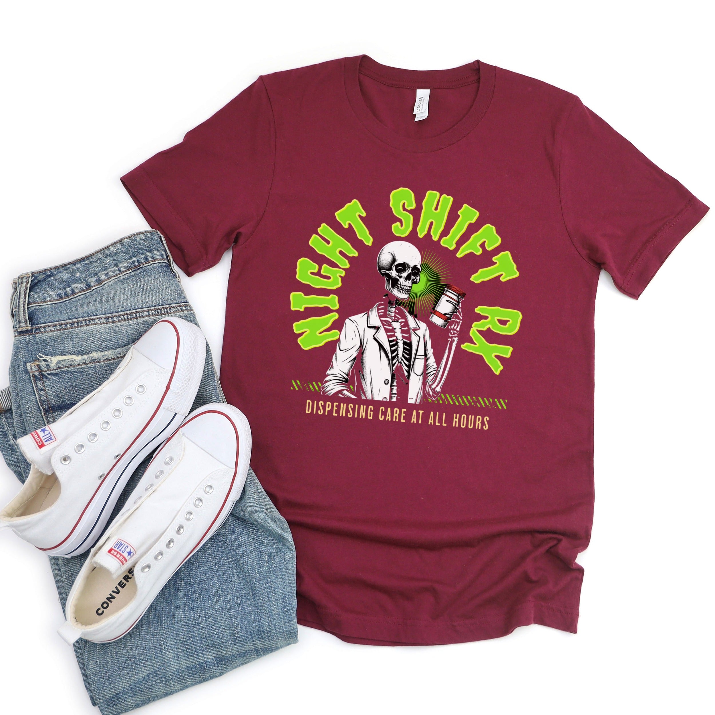 Night Shift Rx Dispensing Care at All Hours T-shirt