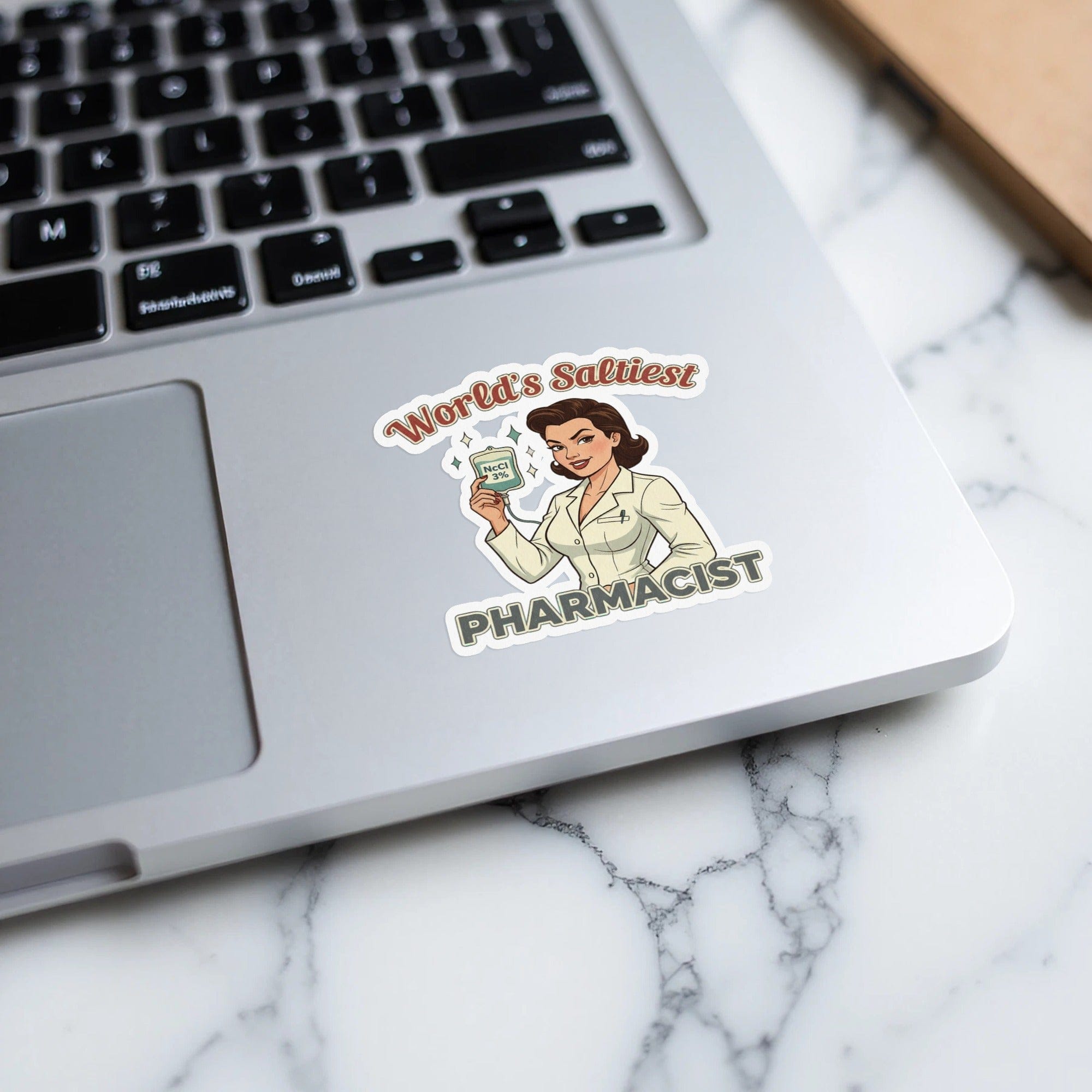World's Saltiest Pharmacist Sticker for Laptops and More