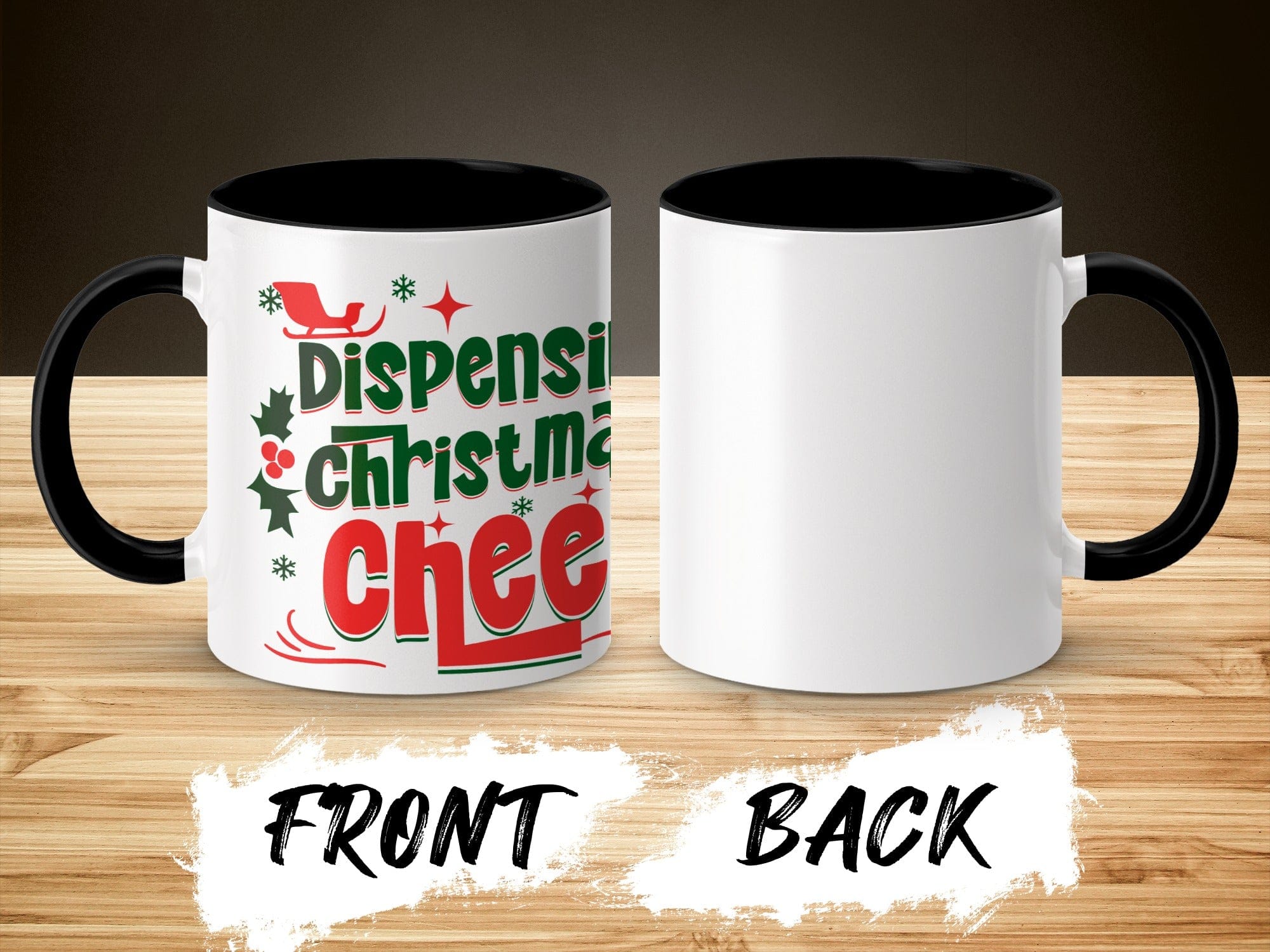 Dispensing Christmas Cheer Front and Back Mug