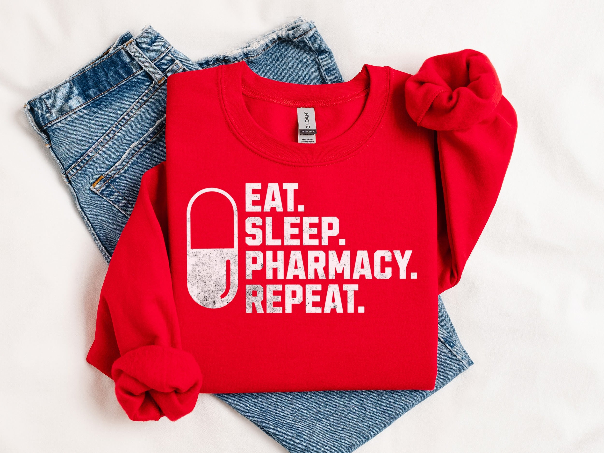 Eat Sleep Pharmacy Repeat Unisex Long Sleeve Shirt