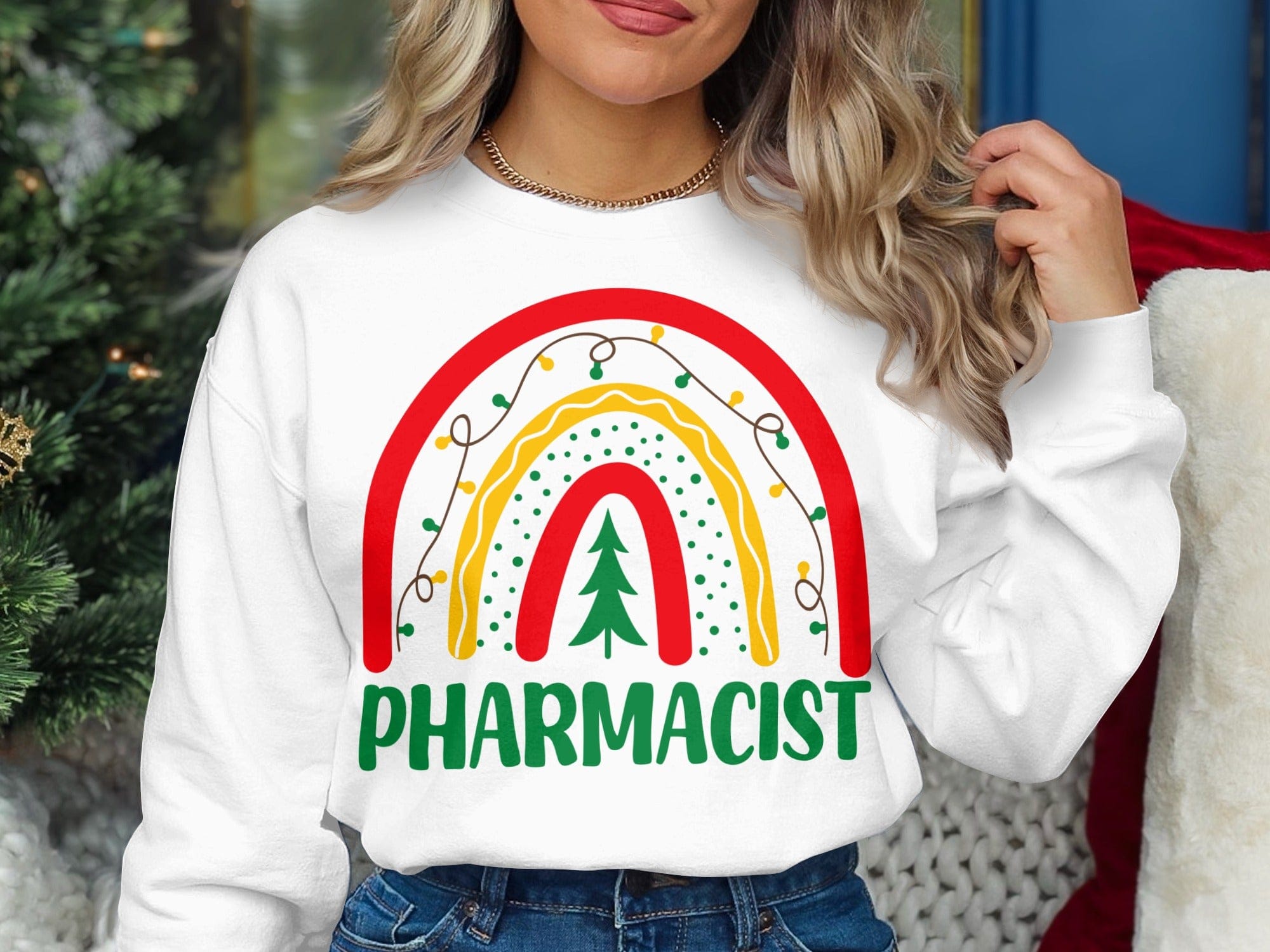 Festive Rainbow Pharmacist Christmas Sweater