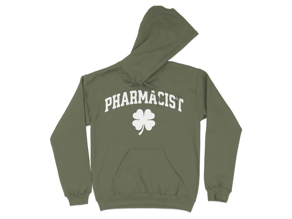 Pharmacist Shamrock (White Text) Sweatshirt & Hoodie