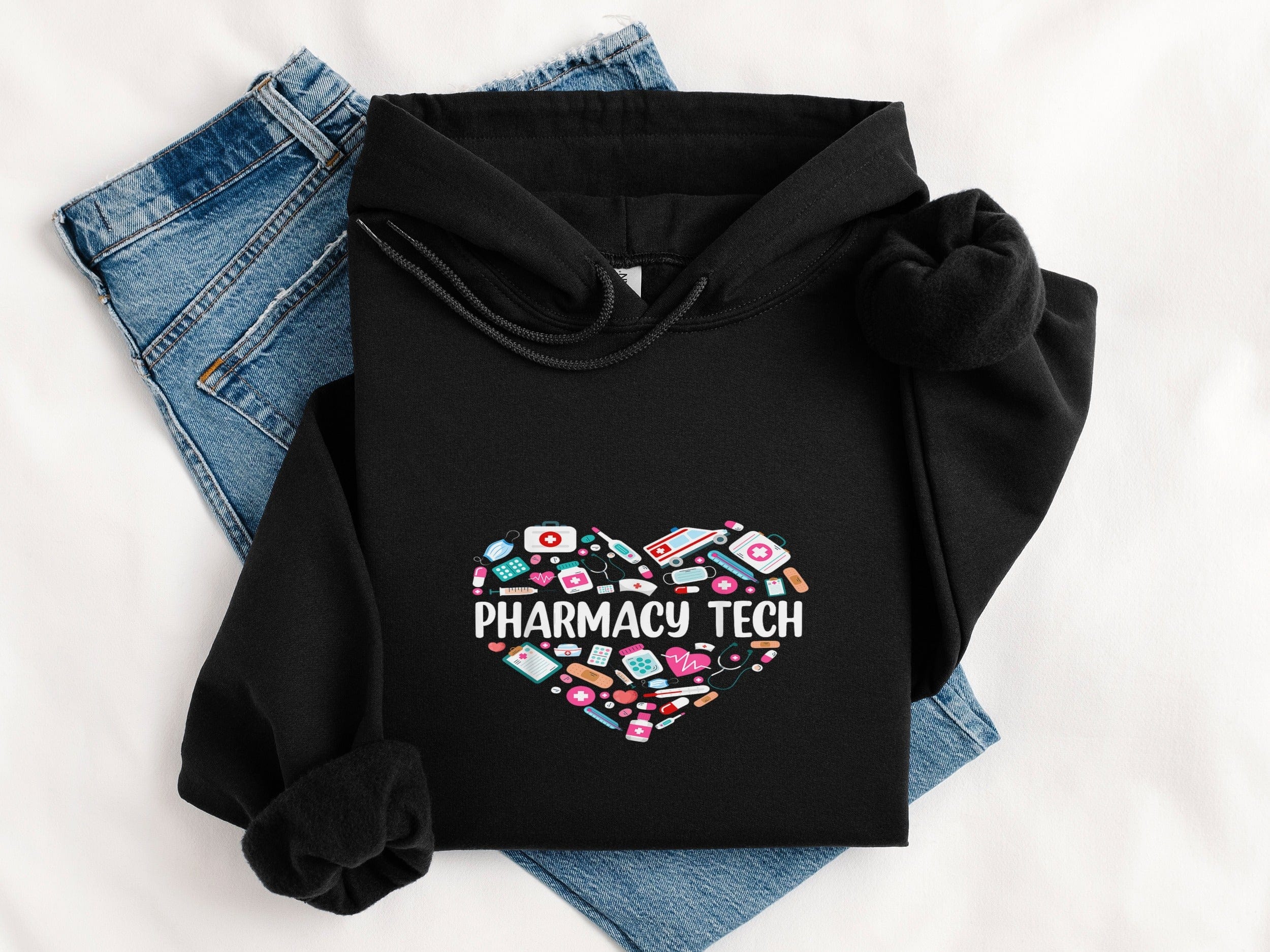 Pharmacy Tech Heart Graphic Design Hoodie product