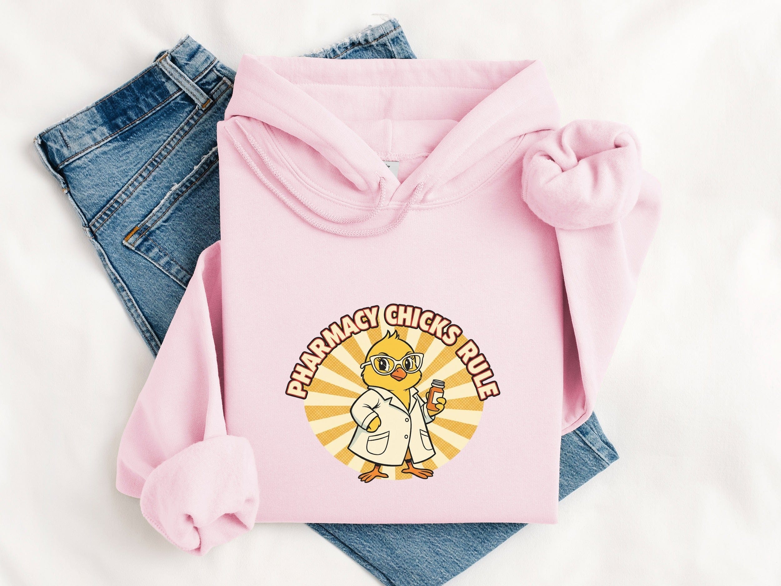 Pharmacy Chicks Rule Fun Graphic Hoodie Product