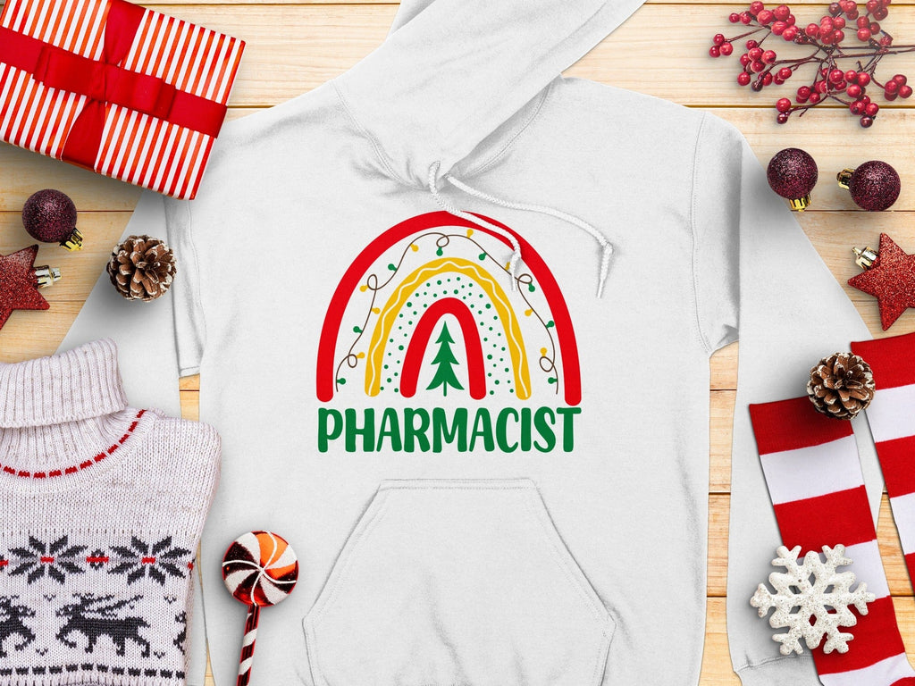Holiday-Themed Rainbow Pharmacist Hoodie