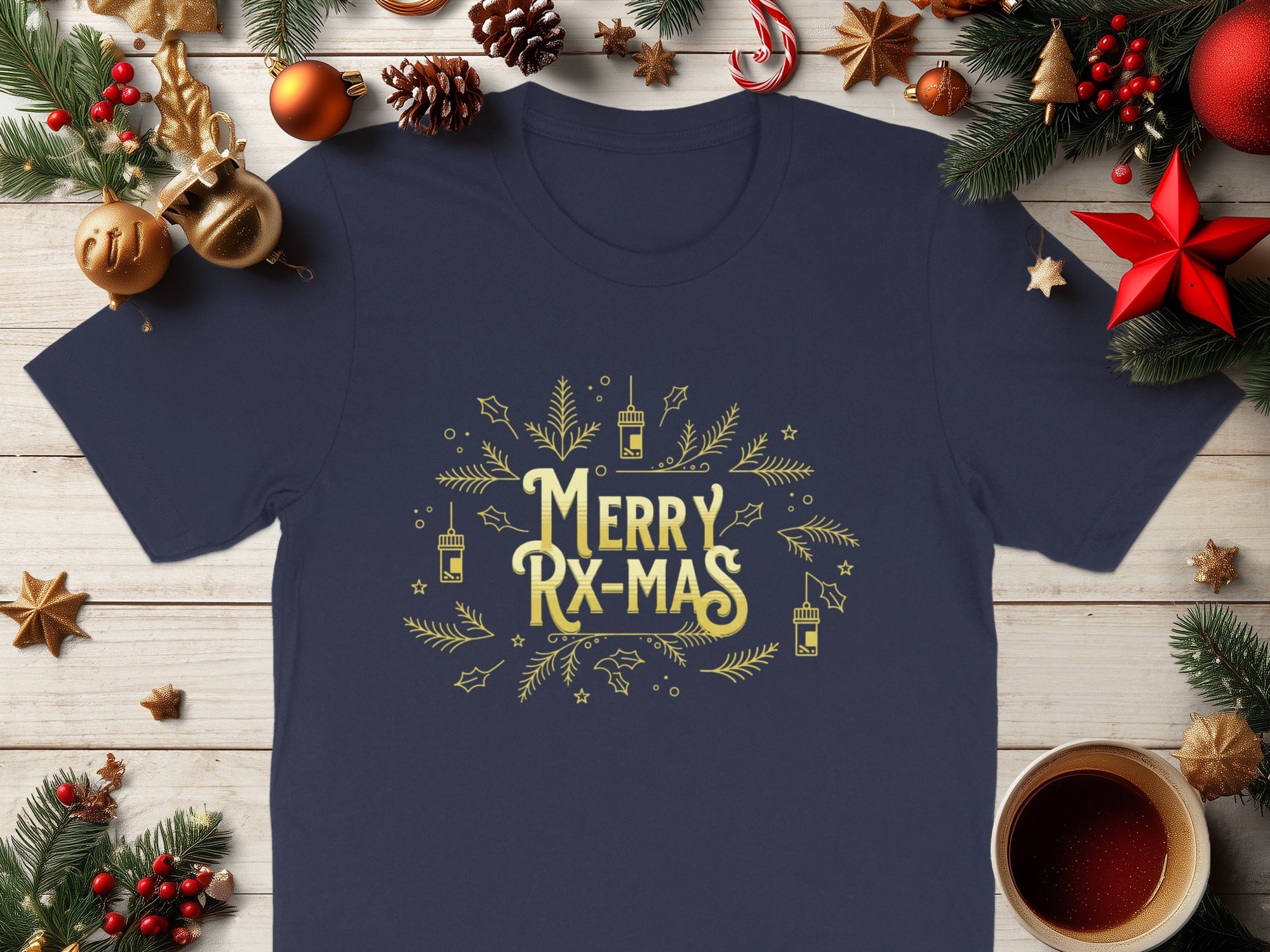 Merry Rx-Mas with Christmas Decorations T-shirt