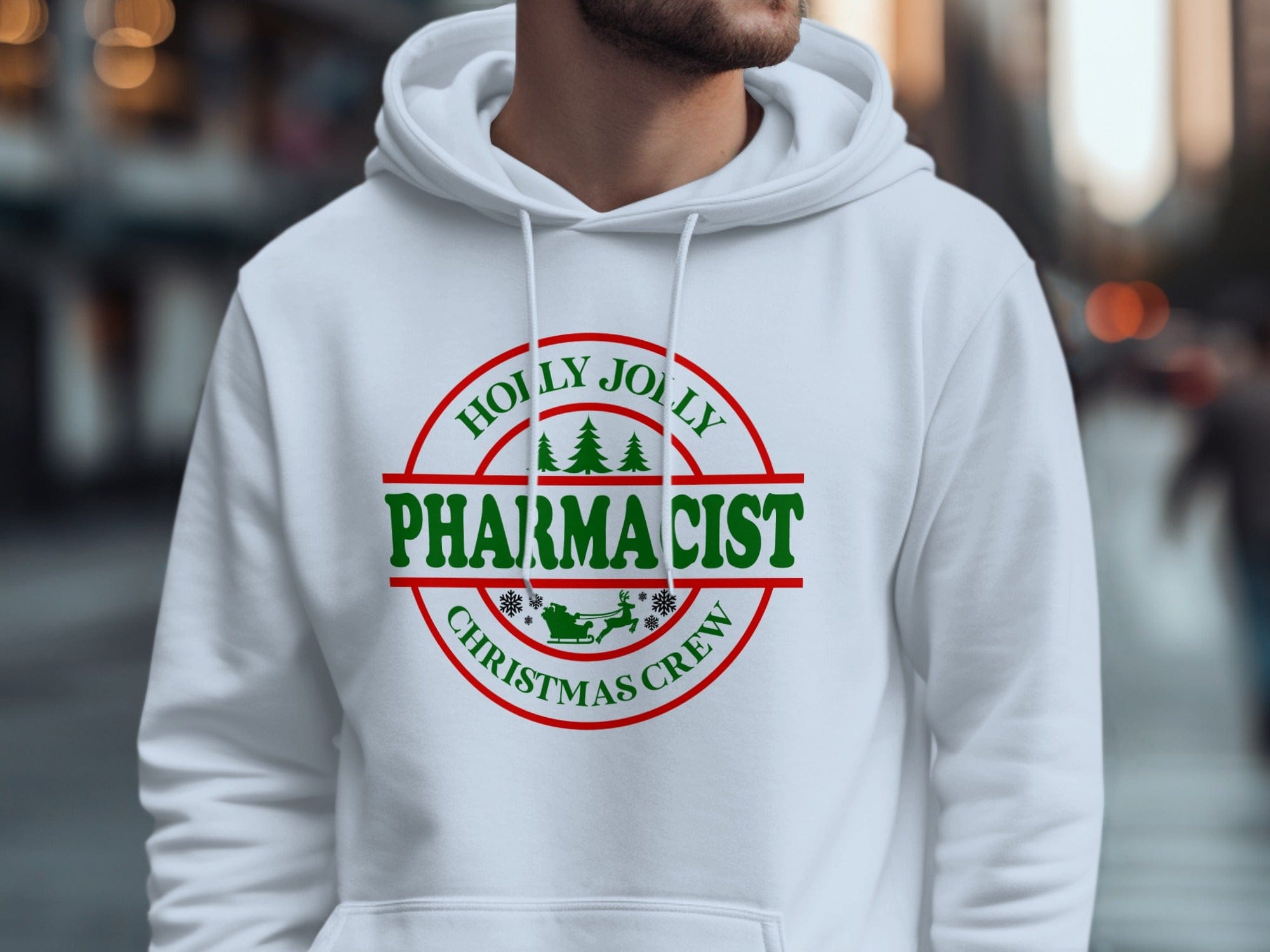Holly Jolly Christmas Crew Pharmacist Hoodie