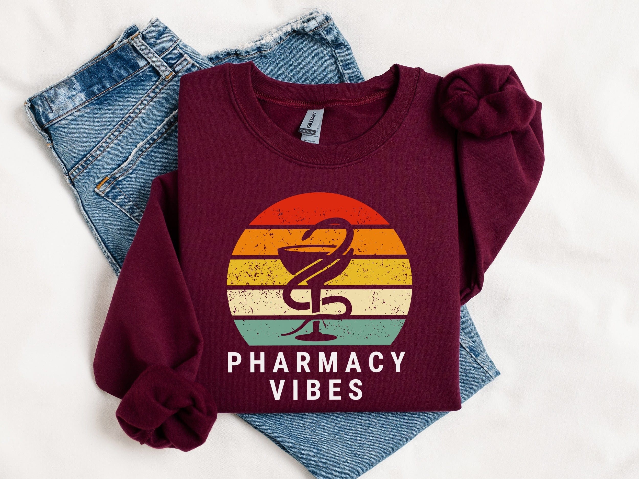 Retro Pharmacy Vibes Rainbow Graphic Long Sleeve product